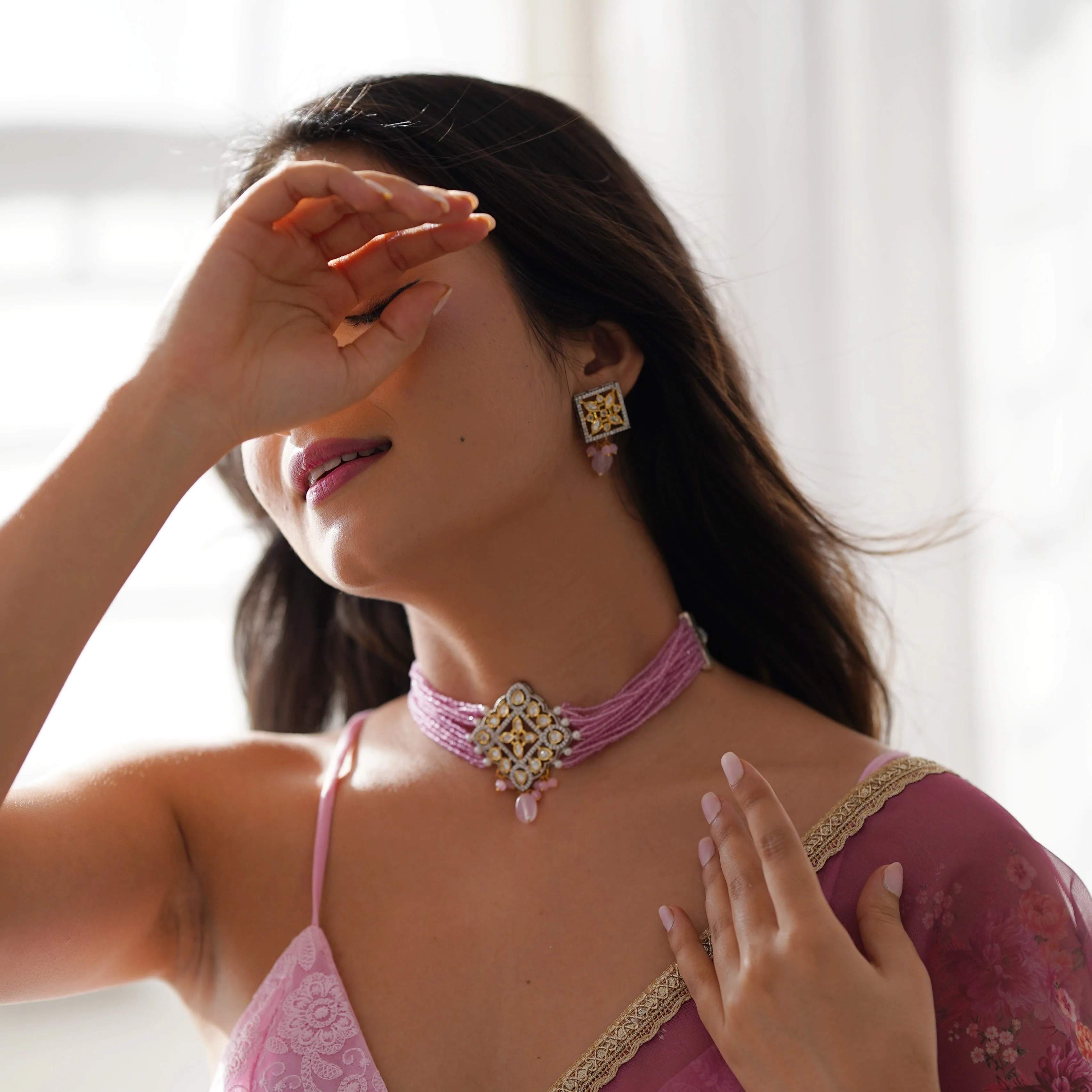 Dheera Choker With Earring - Image 3