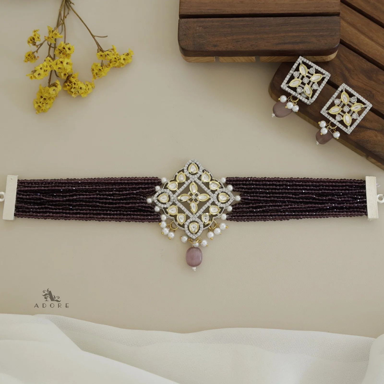 Dheera Choker With Earring - Image 4