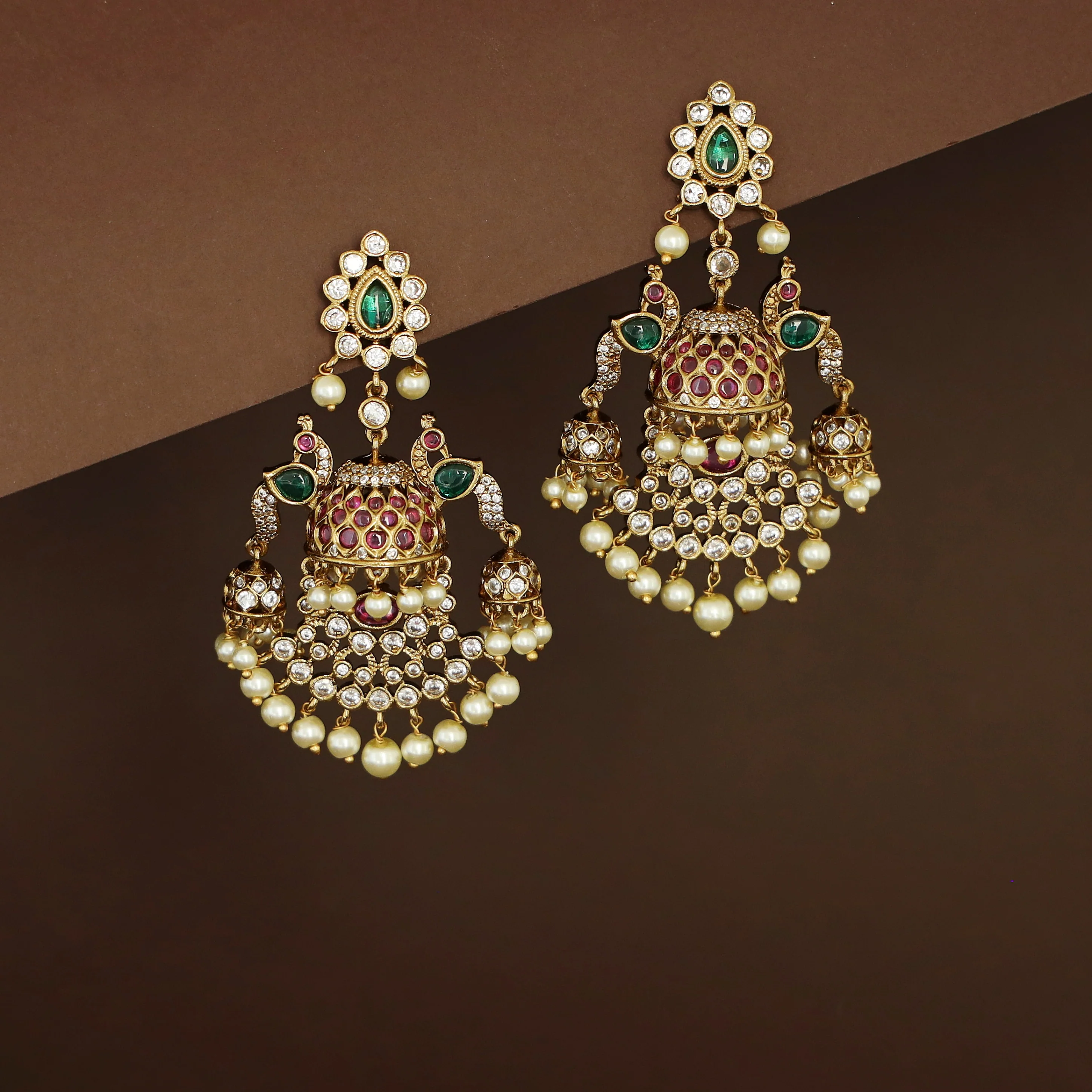 Dhivana Dual Mayura Pearl Earring - Image 2