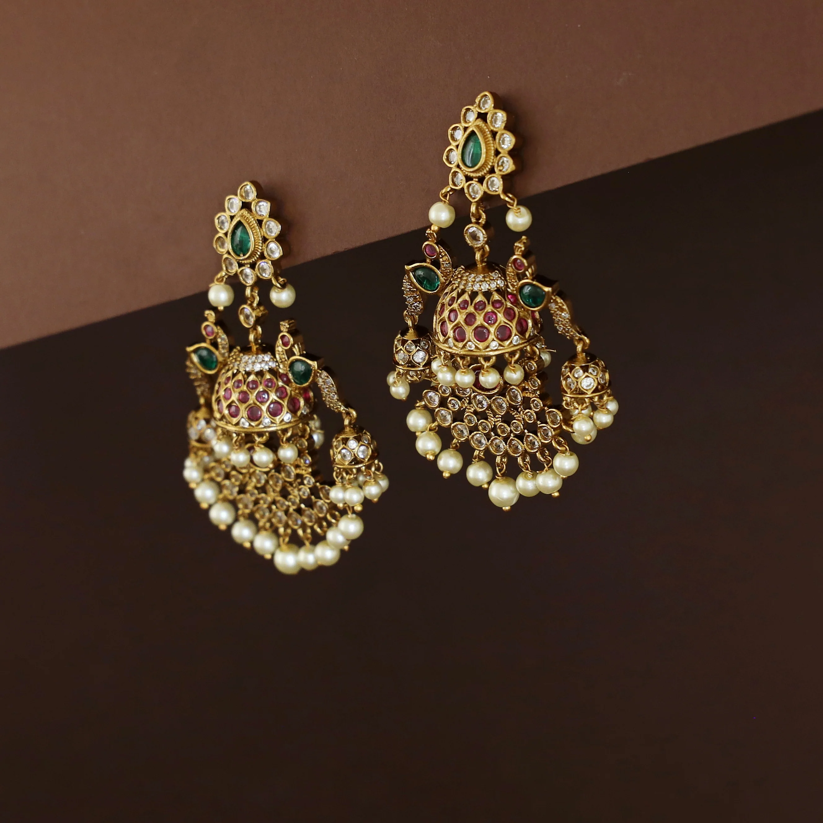 Dhivana Dual Mayura Pearl Earring - Image 4