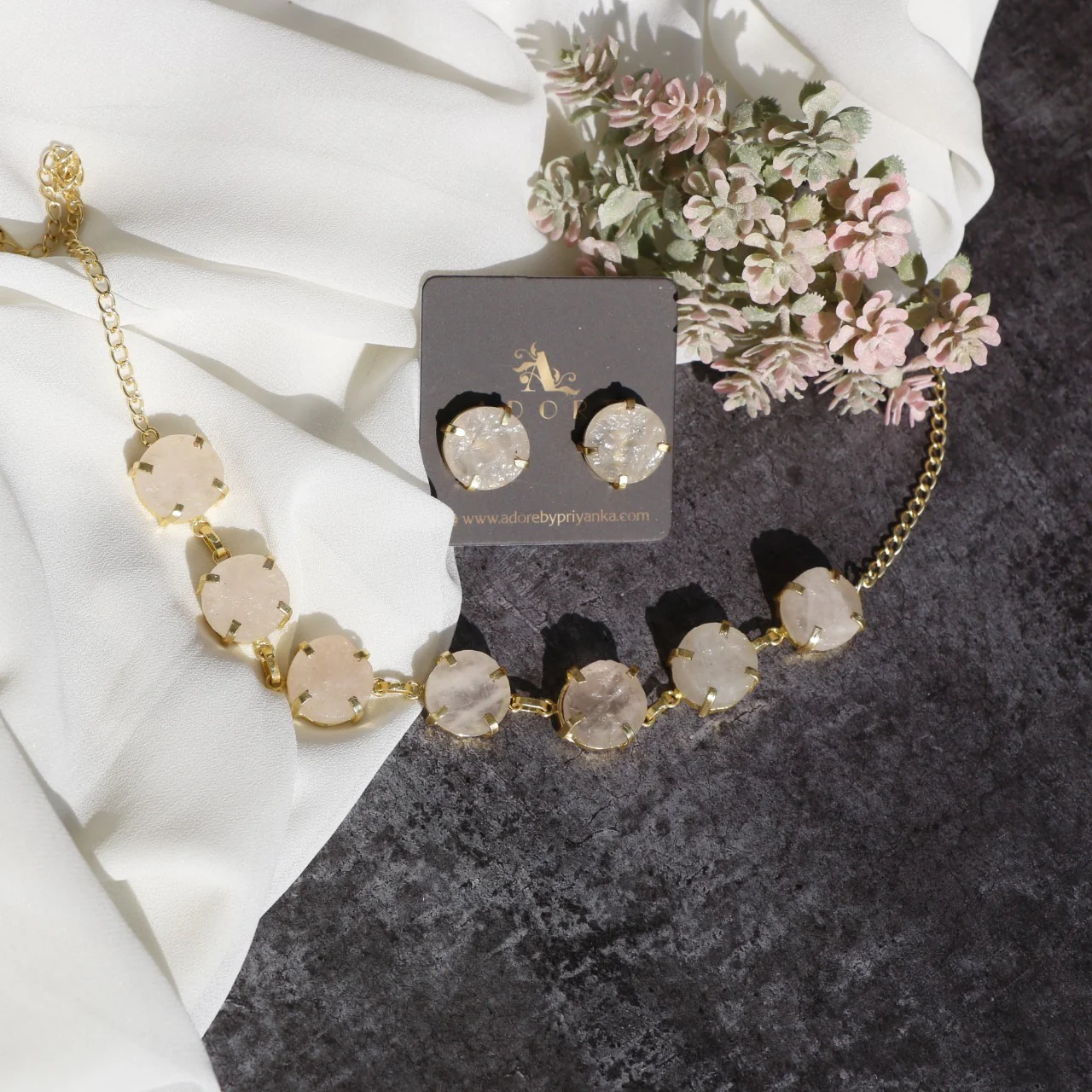 Dhokshi Choker/ Short Necklace With Stud - Image 24