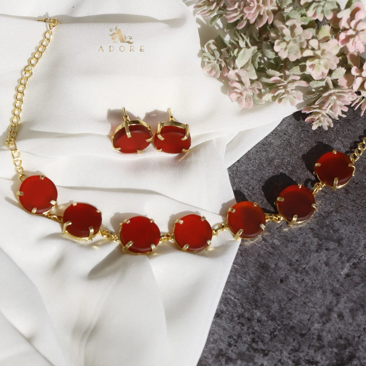 Dhokshi Choker/ Short Necklace With Stud - Image 25