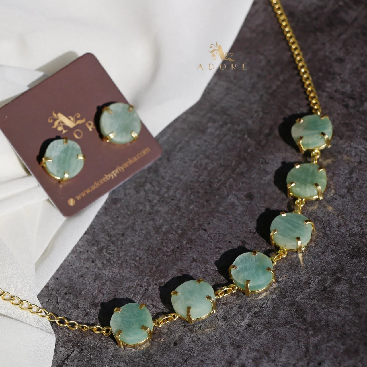 Dhokshi Choker/ Short Necklace With Stud - Image 27