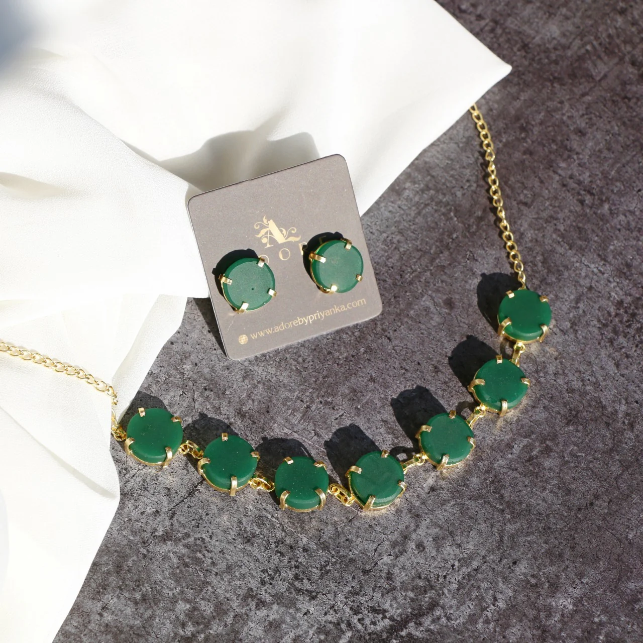 Dhokshi Choker/ Short Necklace With Stud - Image 28
