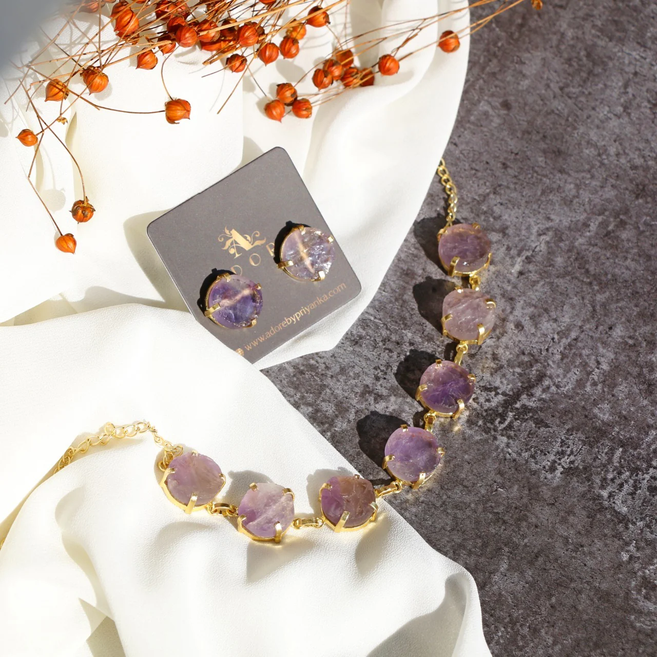 Dhokshi Choker/ Short Necklace With Stud - Image 30