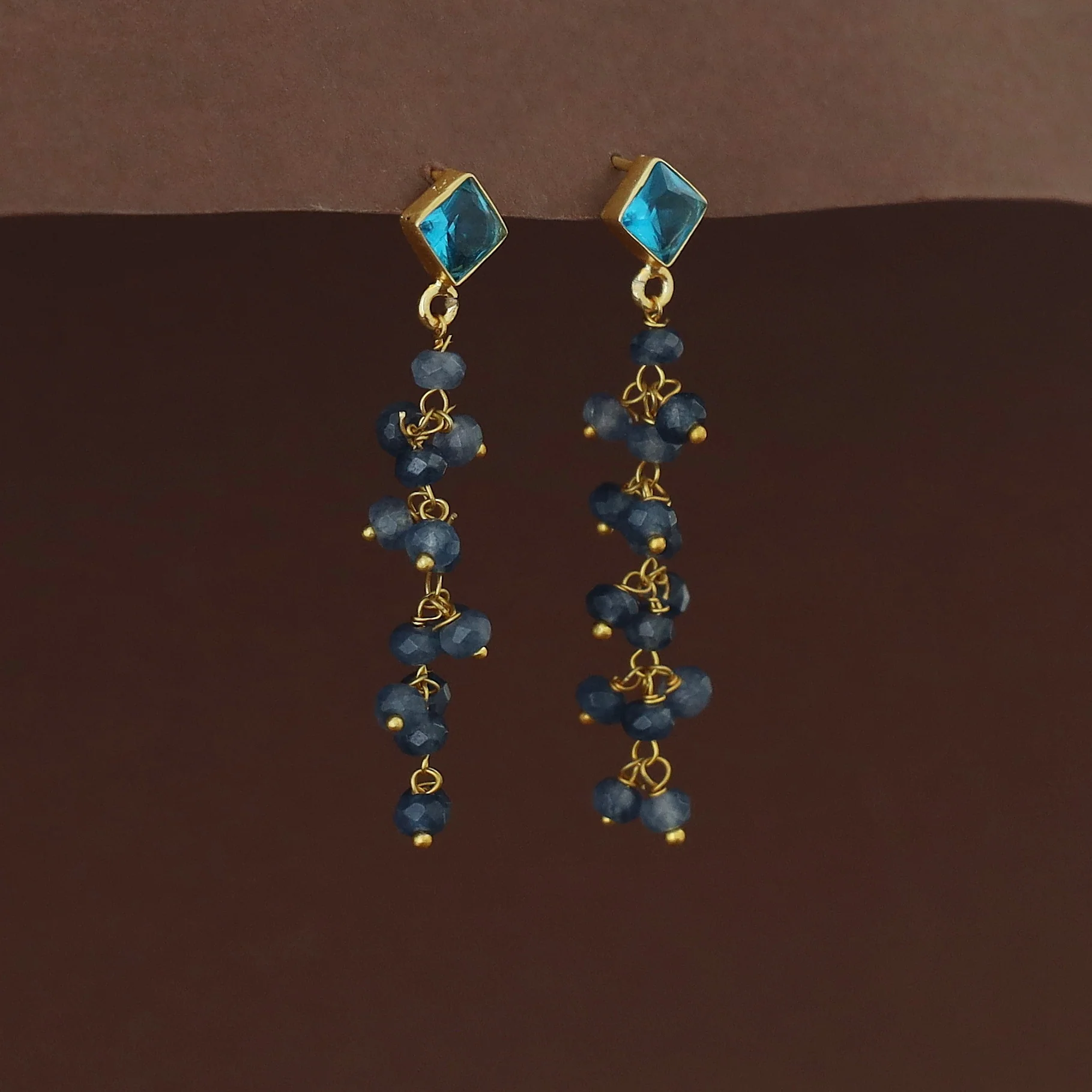 Hanita Diamond Glossy Bunch Beaded Earring - Image 2
