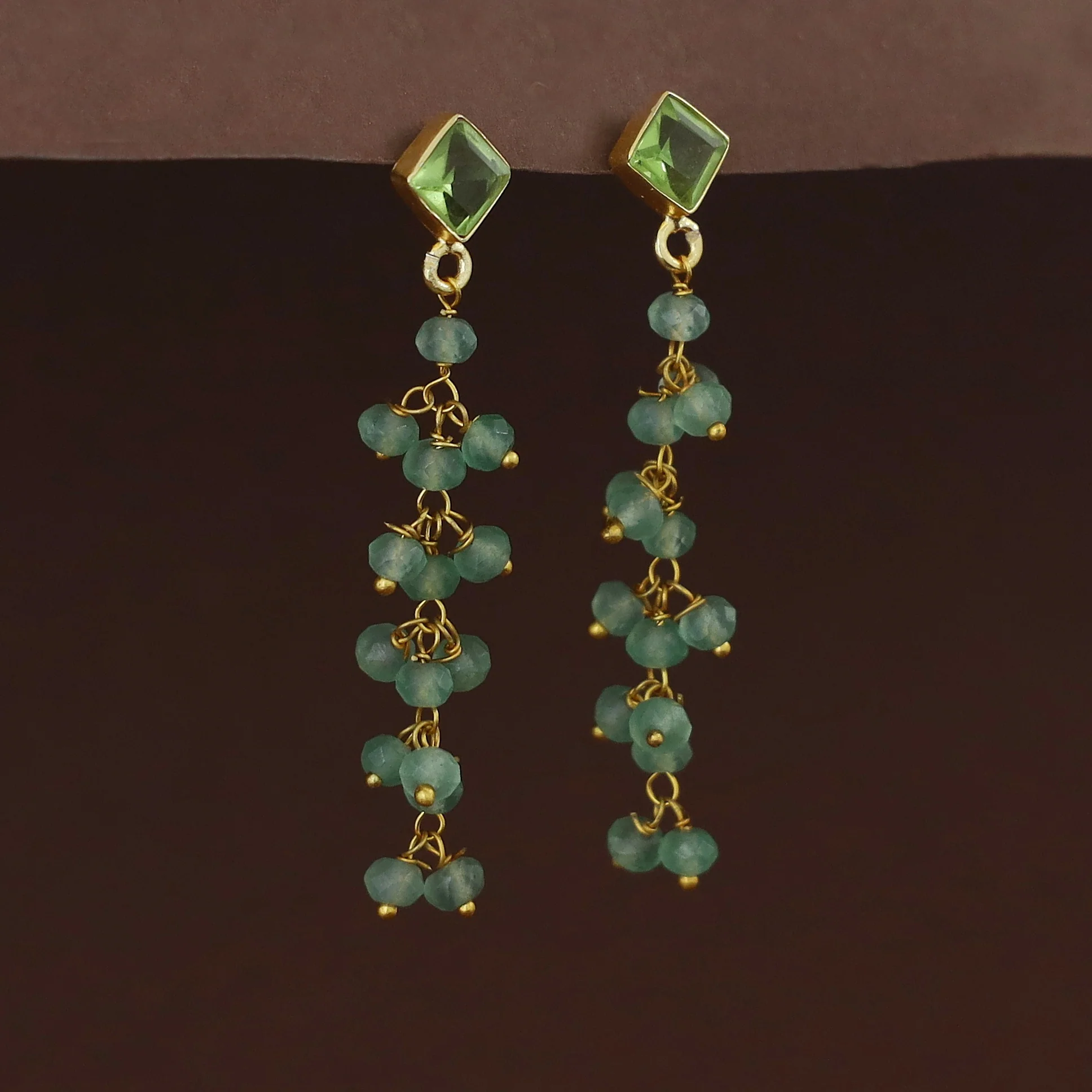 Hanita Diamond Glossy Bunch Beaded Earring - Image 4