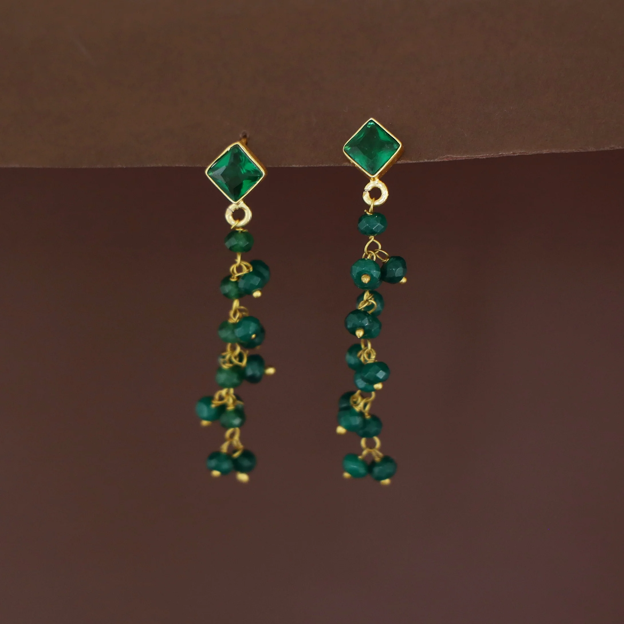 Hanita Diamond Glossy Bunch Beaded Earring - Image 5