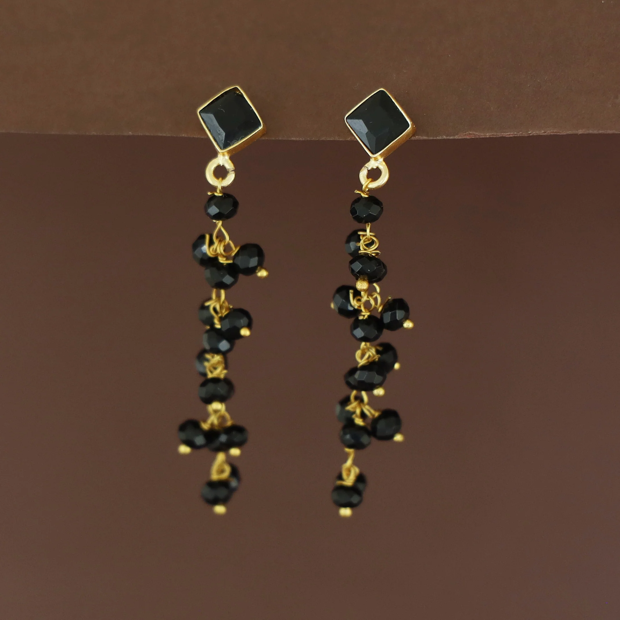 Hanita Diamond Glossy Bunch Beaded Earring - Image 6