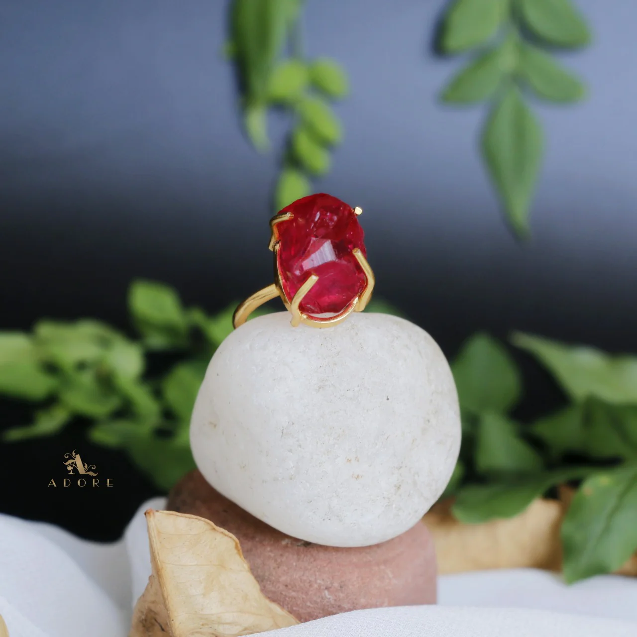 Dilrupa Raw Stone Ring - Image 7