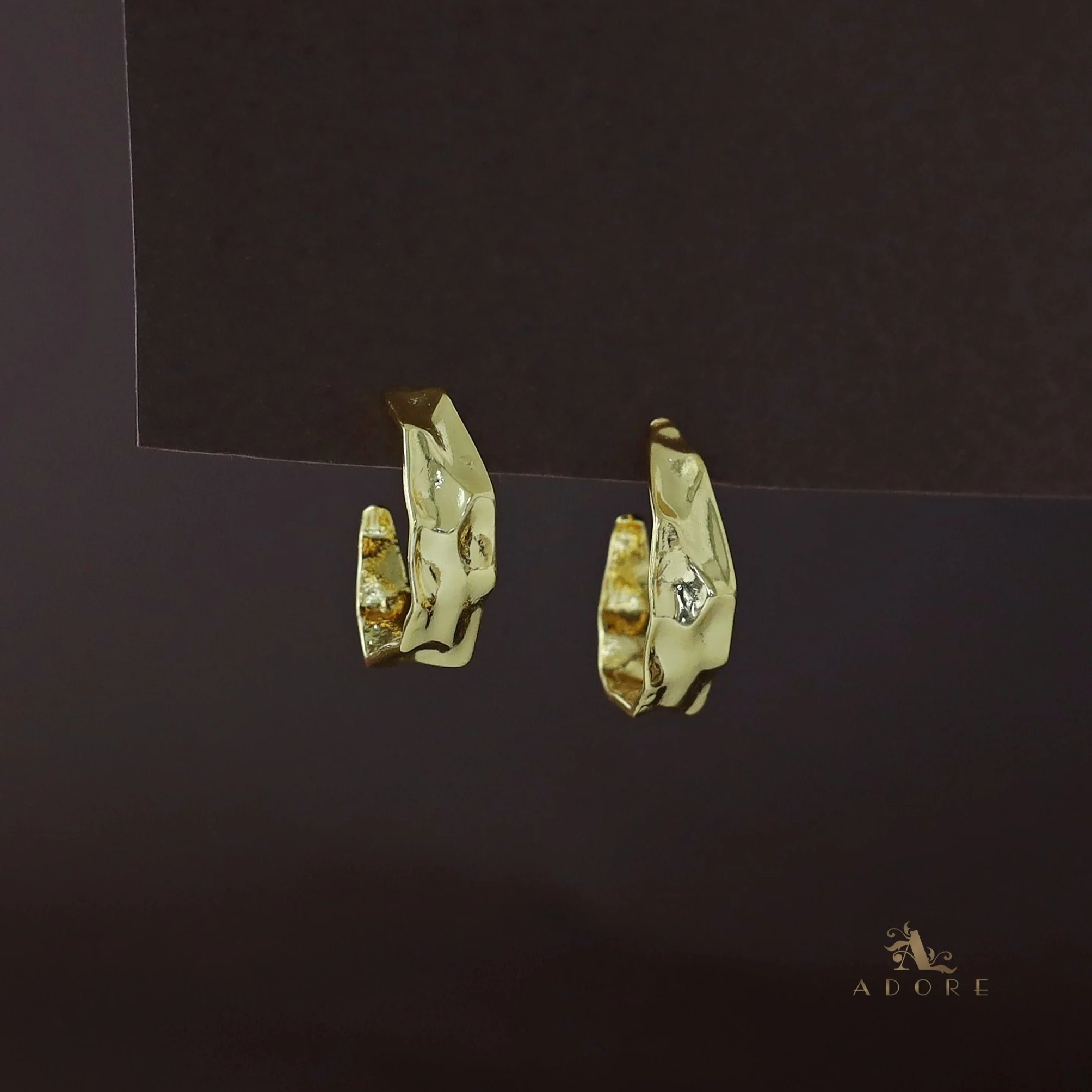 Dior Golden Hammered Hoop - Image 3