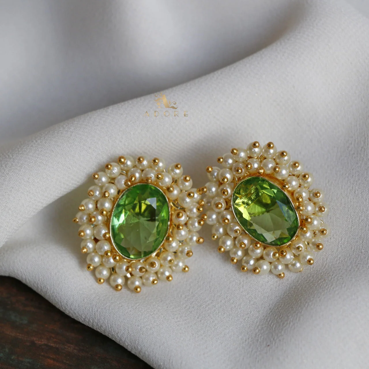 Divisha Glossy Full Pearl Choker With Earring (Colour Options) - Image 14