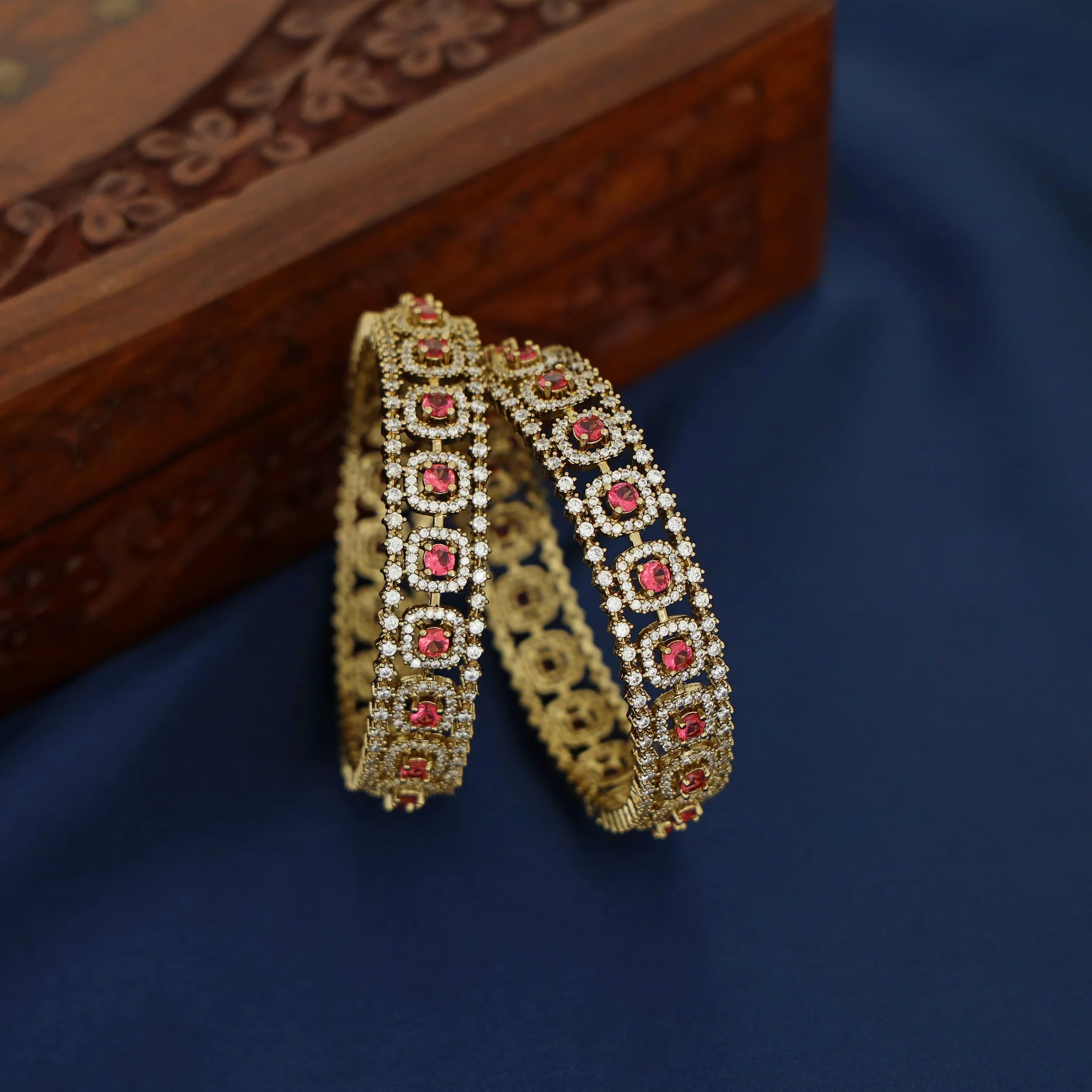 Divyanshi AD Stone Bangle (Set Of 2) - Image 5