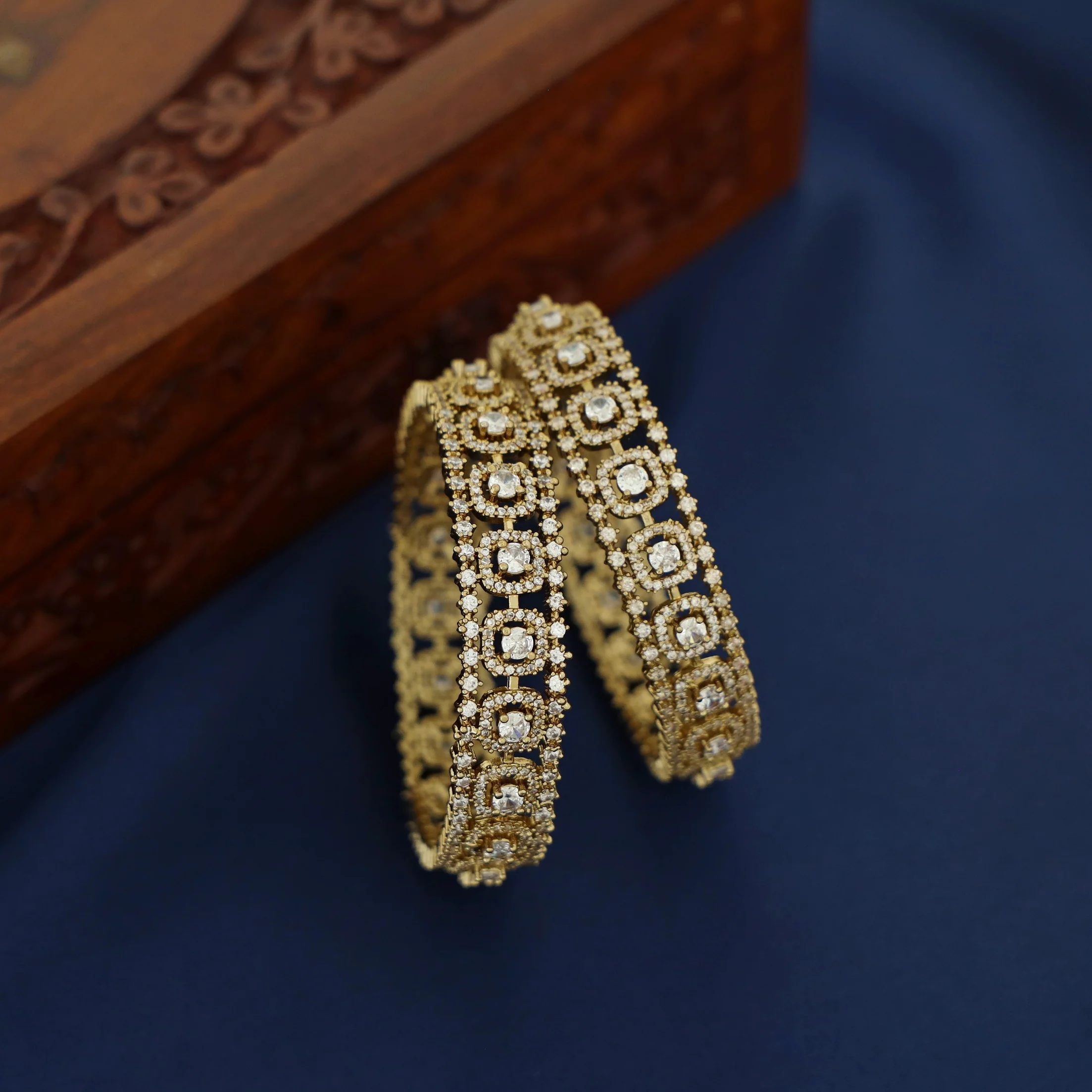 Divyanshi AD Stone Bangle (Set Of 2) - Image 6