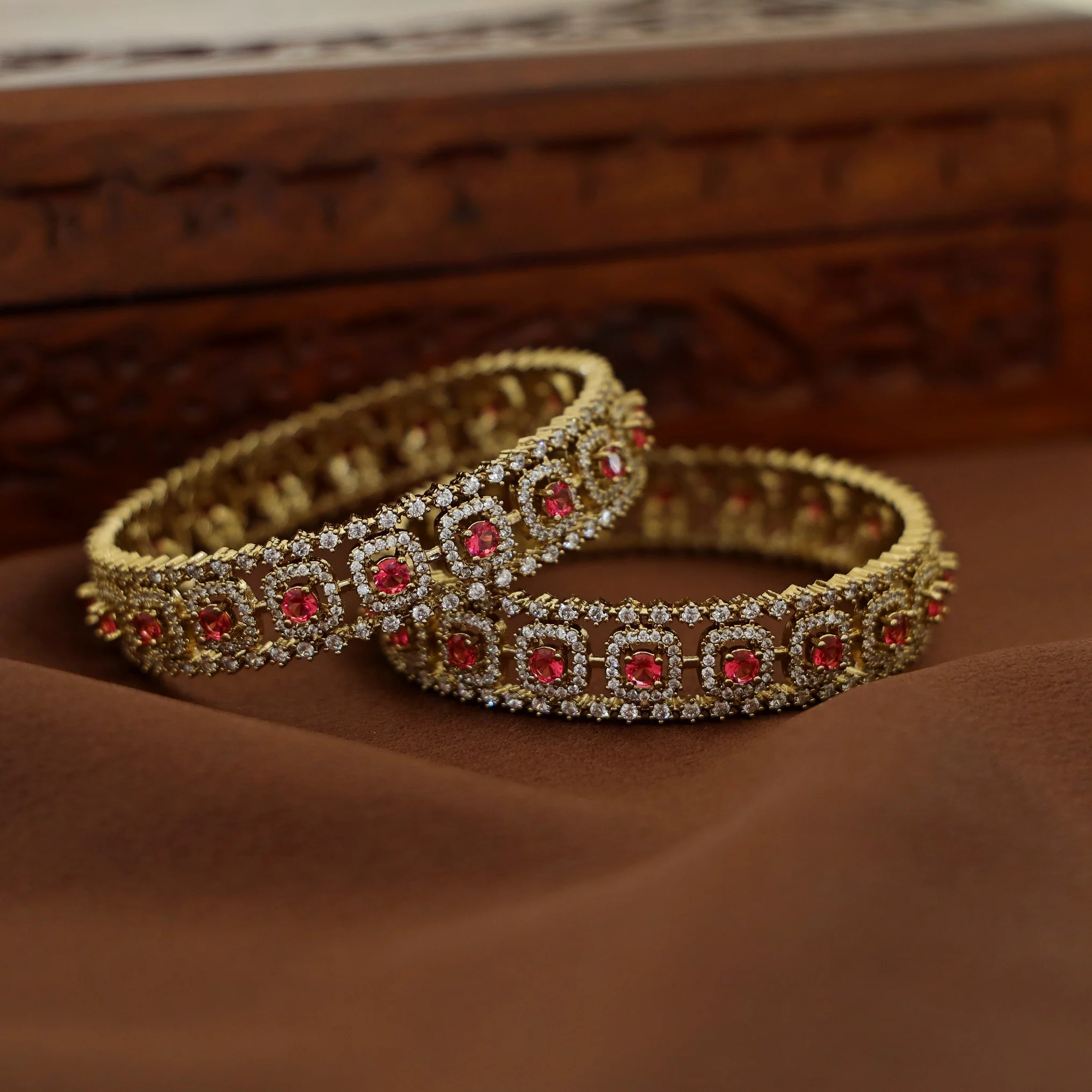 Divyanshi AD Stone Bangle (Set Of 2) - Image 7