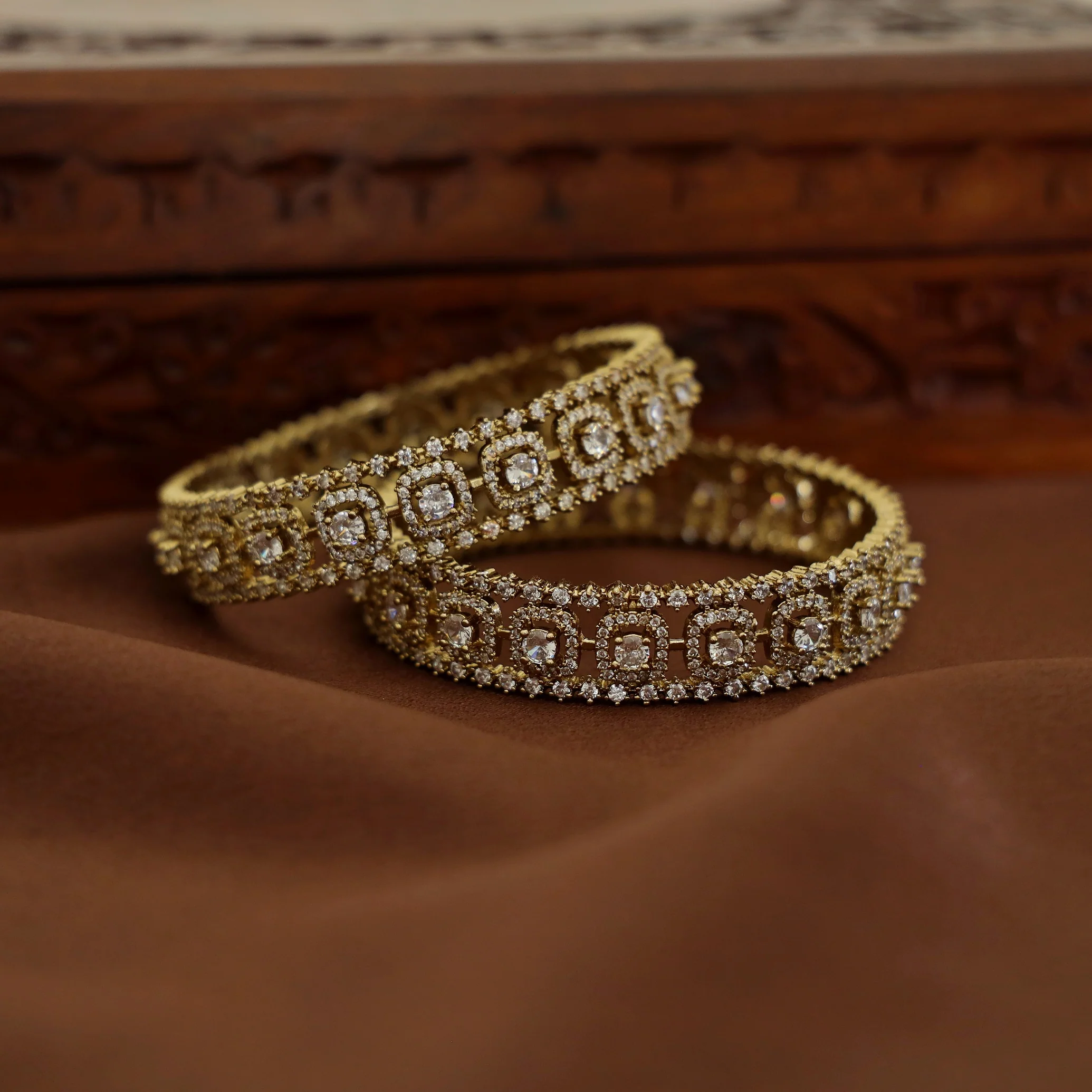 Divyanshi AD Stone Bangle (Set Of 2) - Image 8