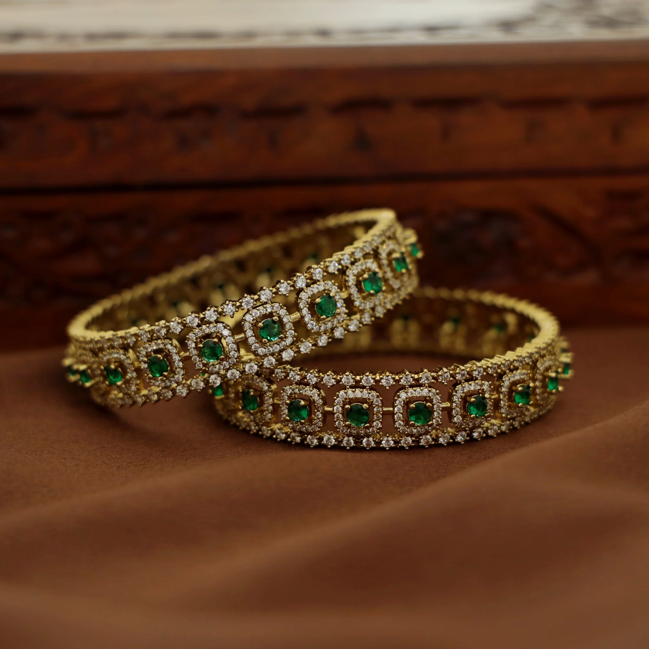 Divyanshi AD Stone Bangle (Set Of 2) - Image 9