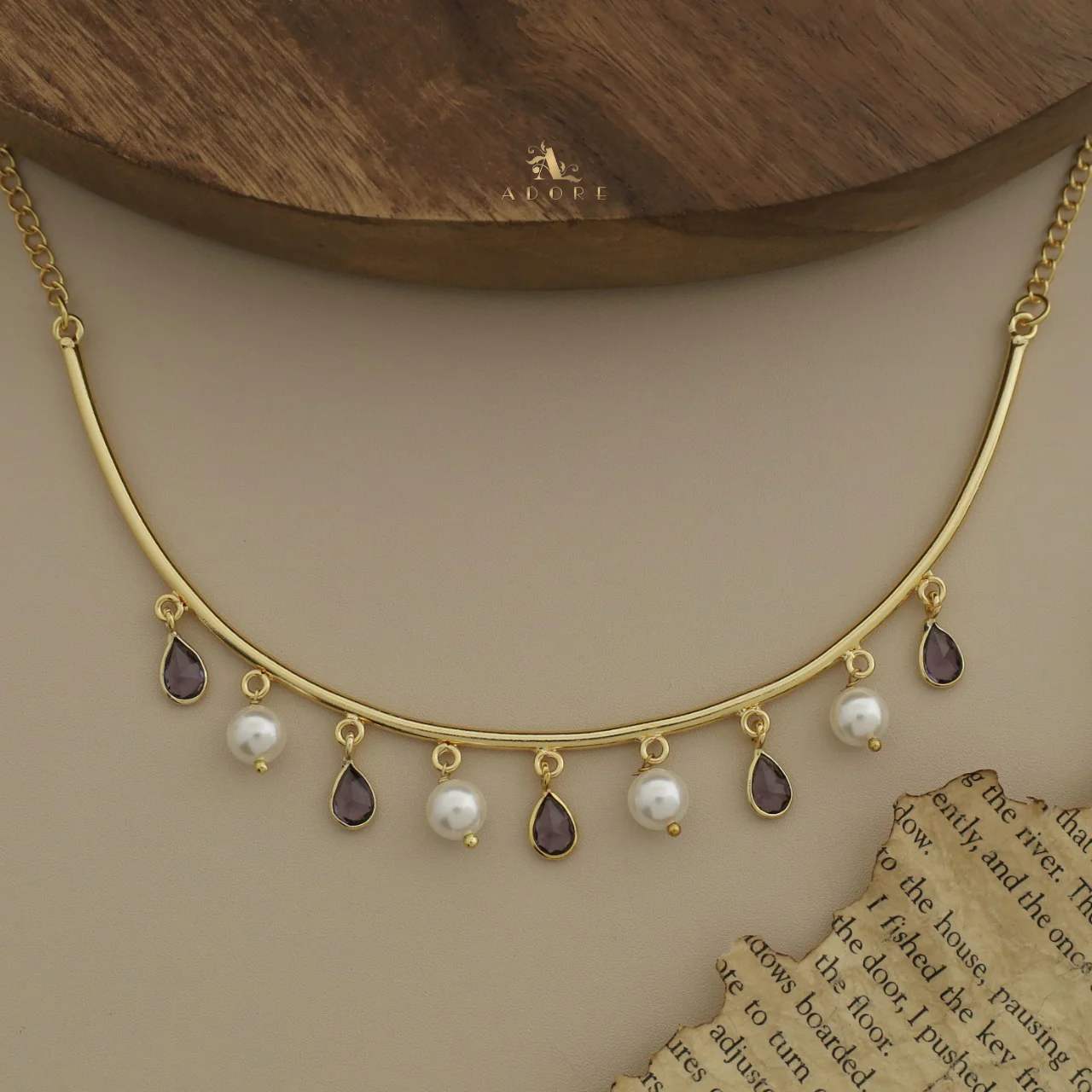 Drop Of Spring Pearl Neckpiece / Neck Cuff - Image 5