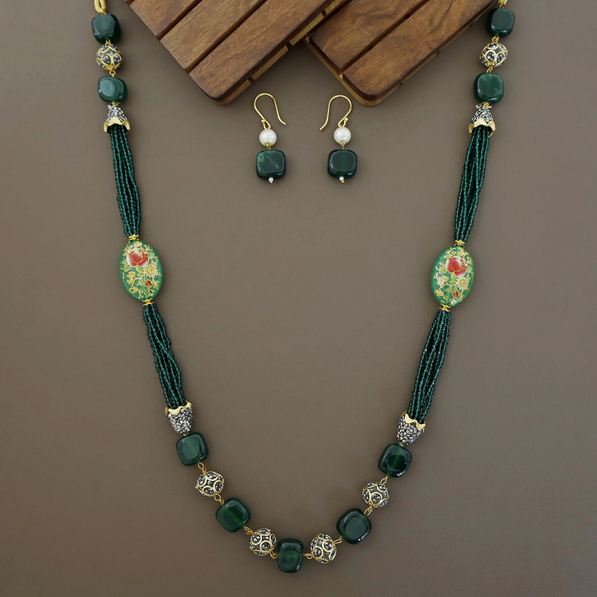 Drusilla Beaded Long Neckpiece With Drop - Image 2