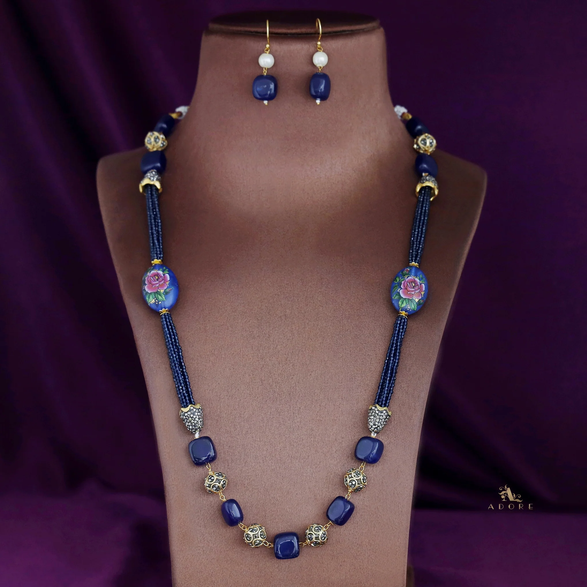 Drusilla Beaded Long Neckpiece With Drop - Image 3