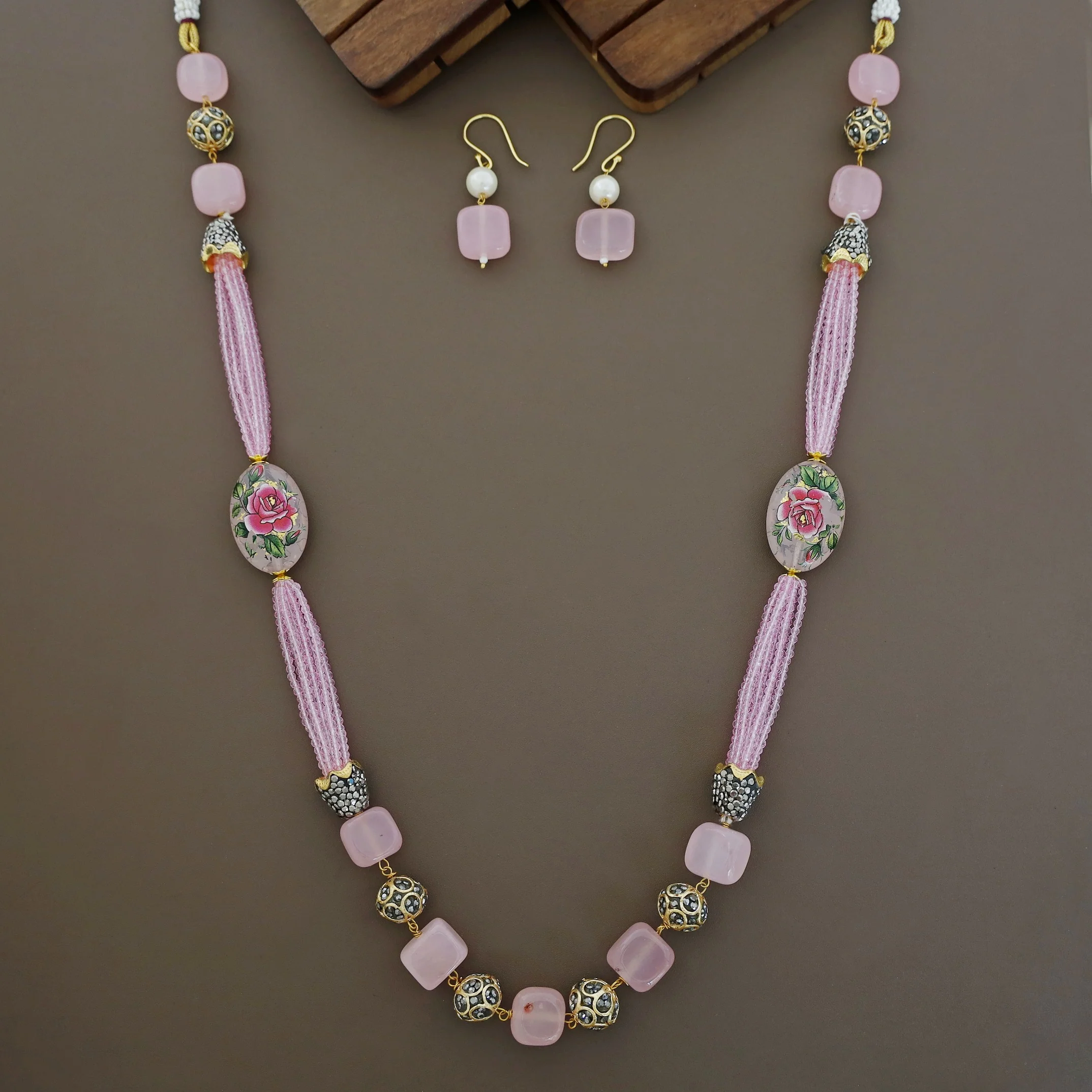 Drusilla Beaded Long Neckpiece With Drop - Image 4