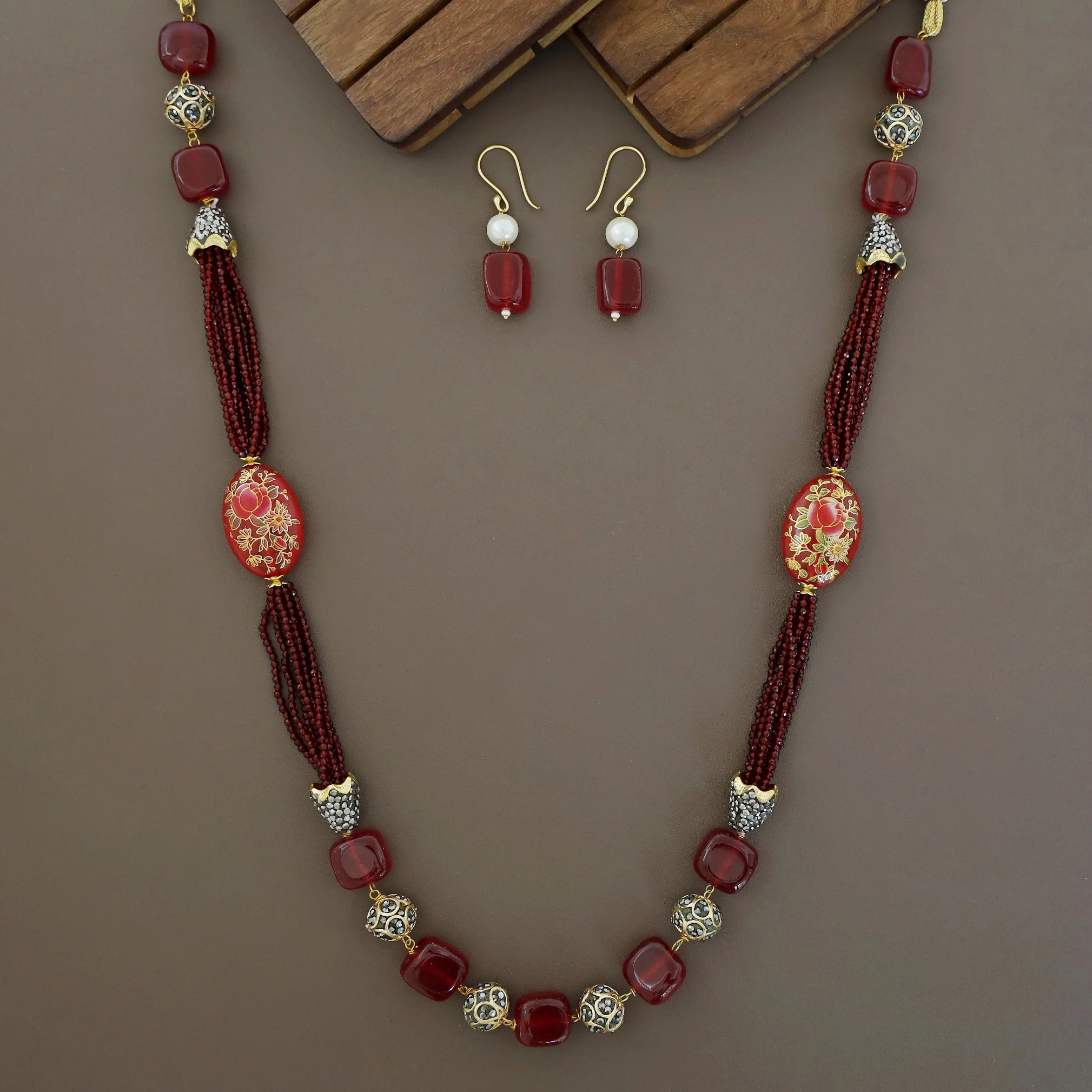 Drusilla Beaded Long Neckpiece With Drop - Image 6