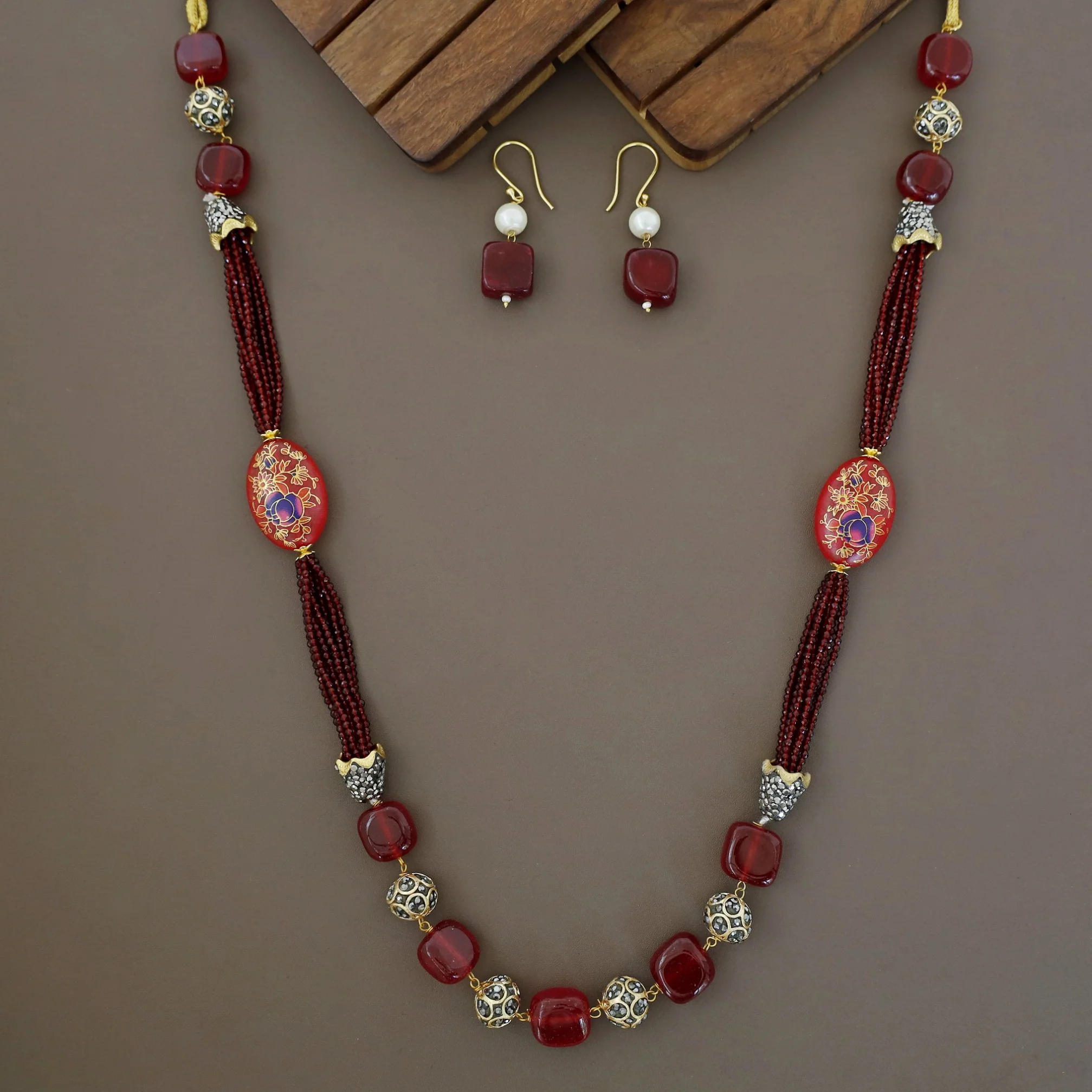 Drusilla Beaded Long Neckpiece With Drop - Image 7