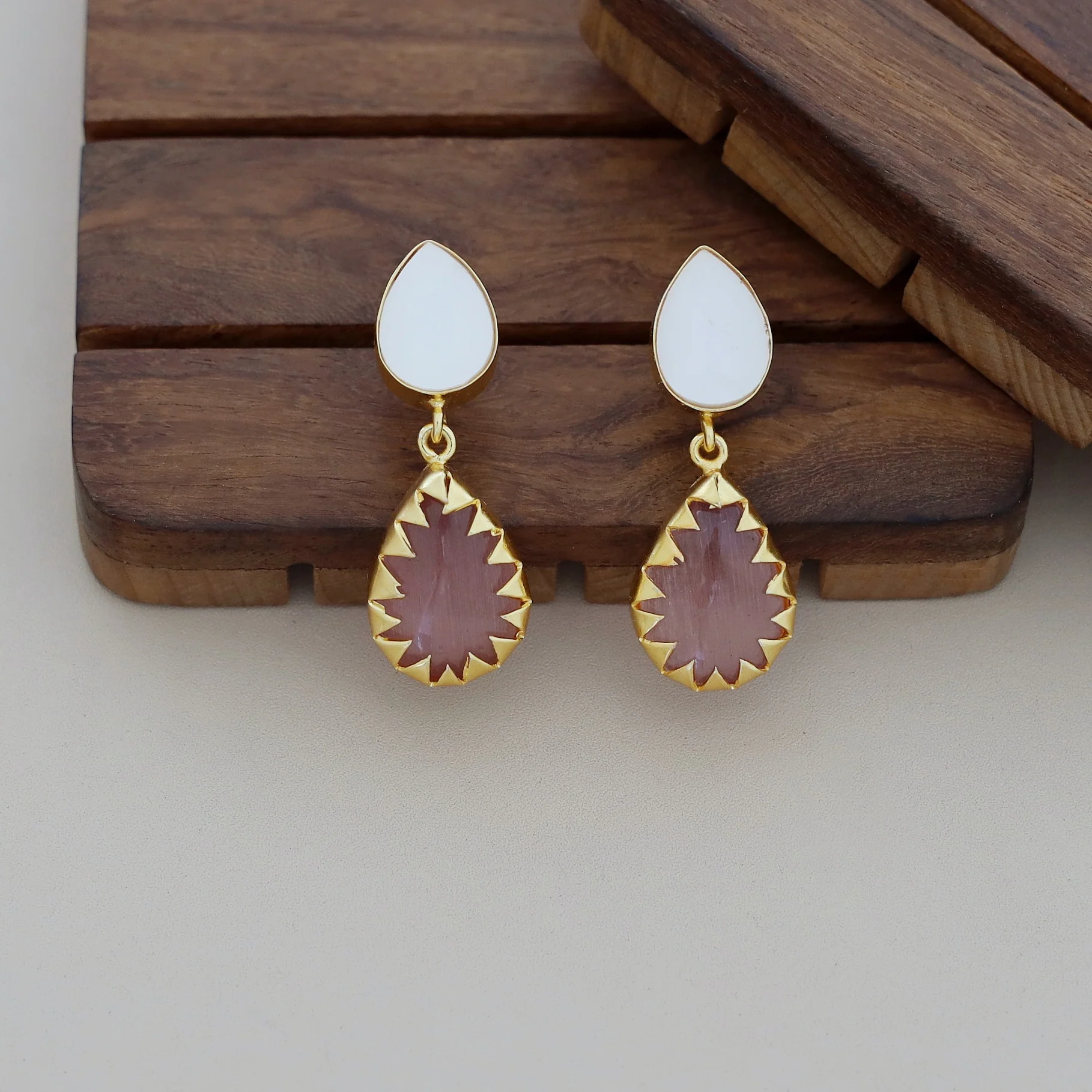 Dual Drop MOP Earring - Image 11