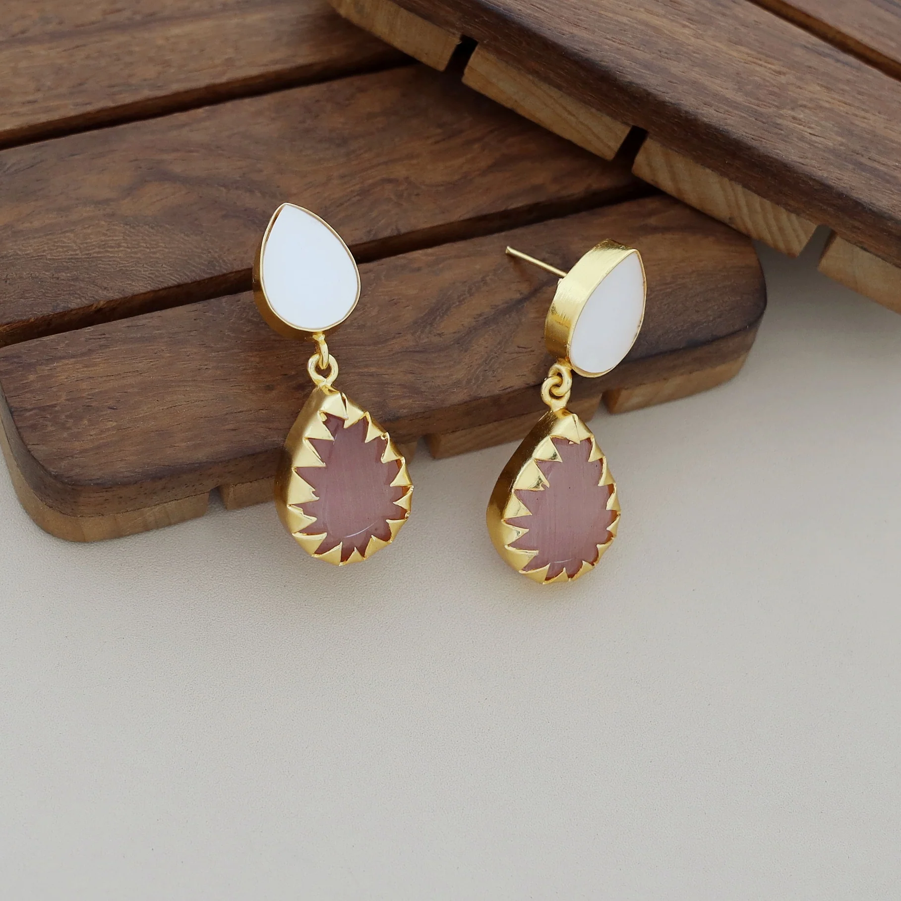 Dual Drop MOP Earring - Image 12
