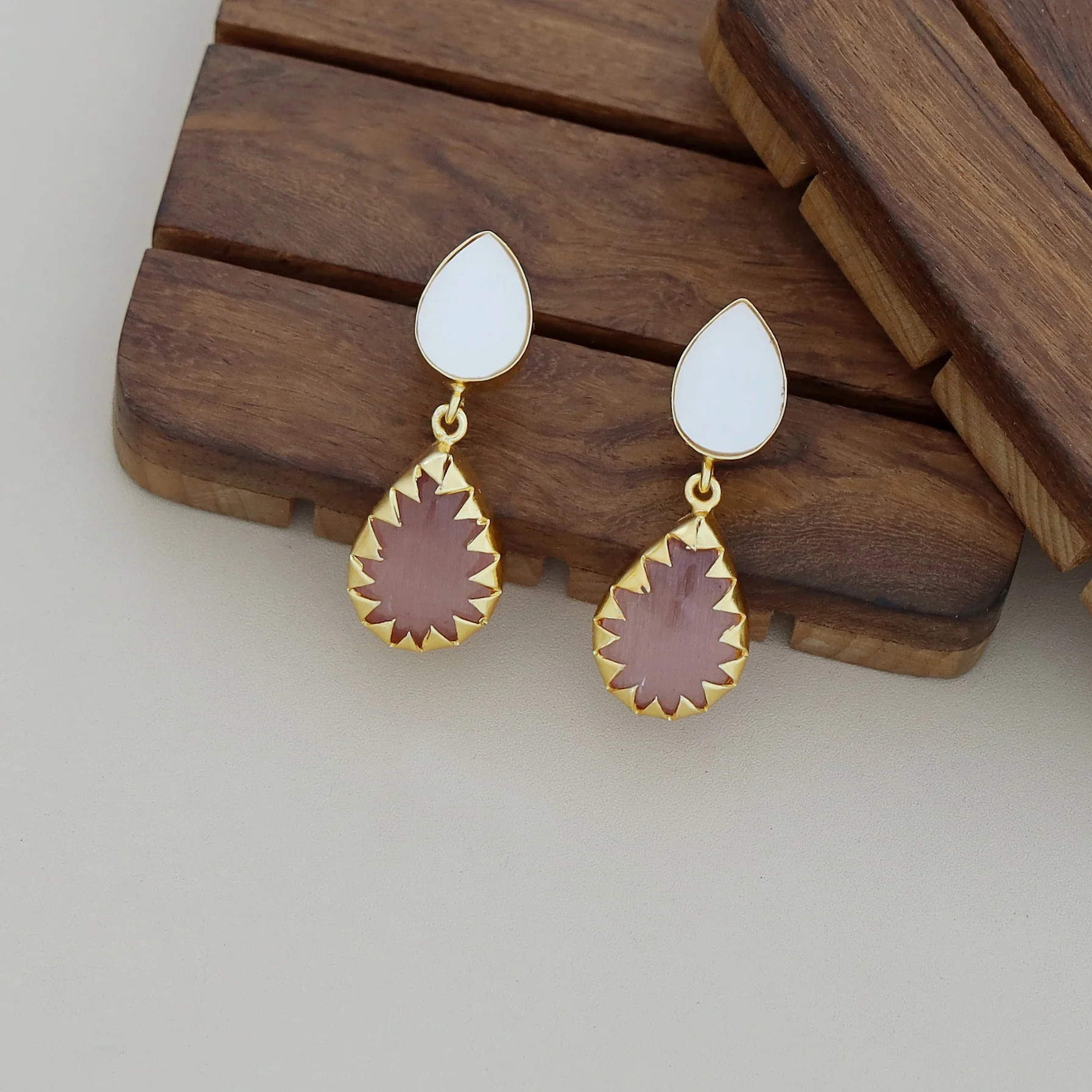 Dual Drop MOP Earring - Image 13