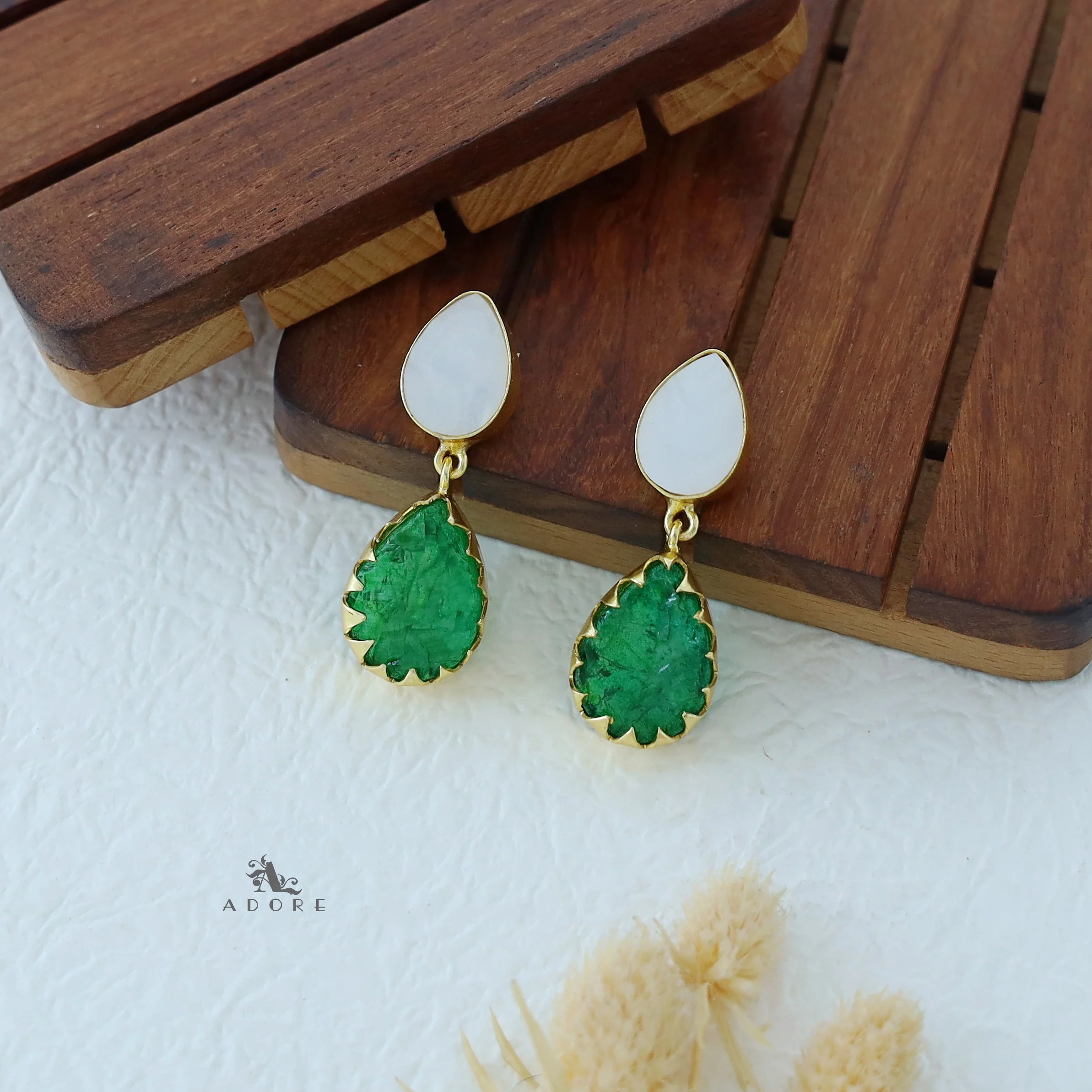 Dual Drop MOP Earring - Image 14