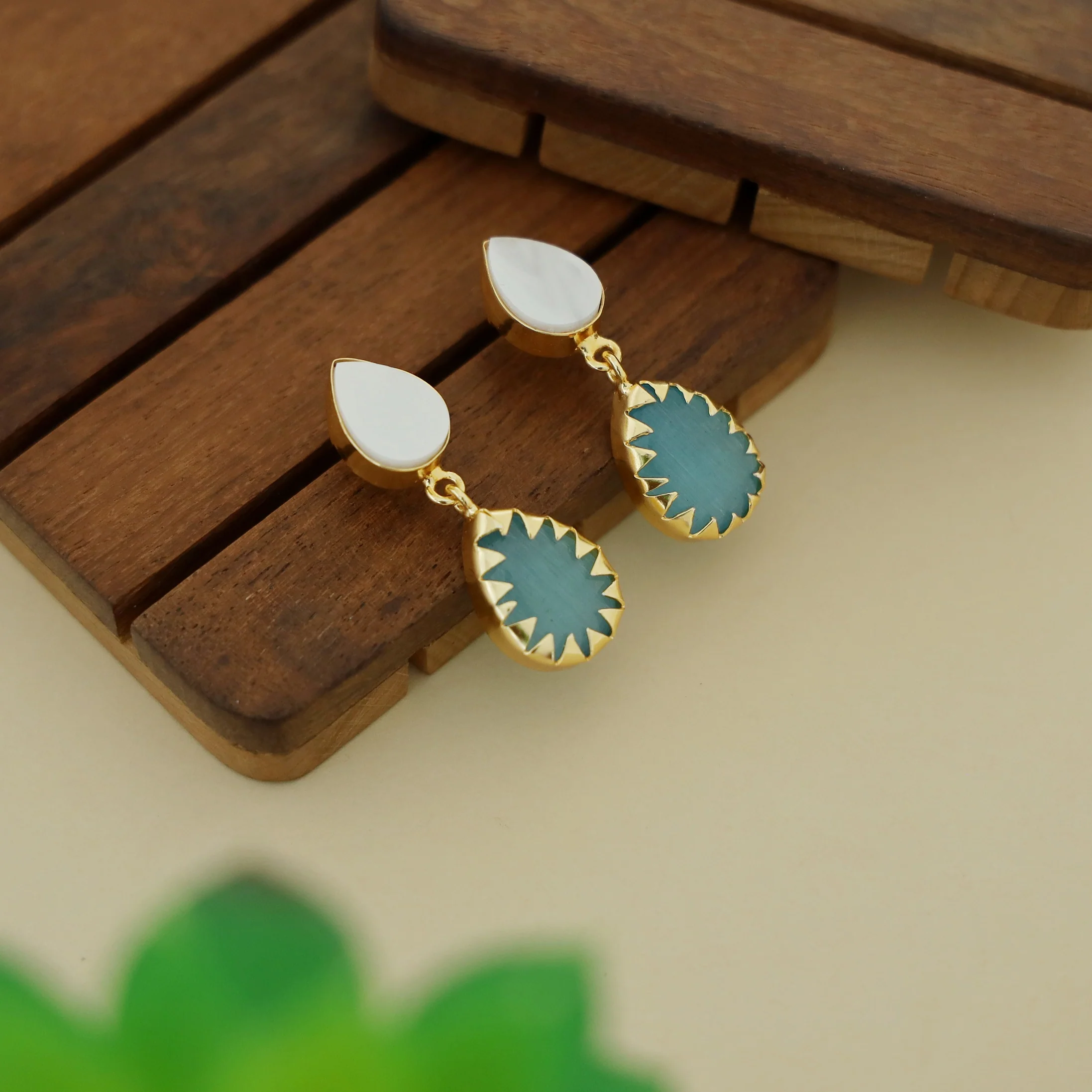 Dual Drop MOP Earring - Image 16