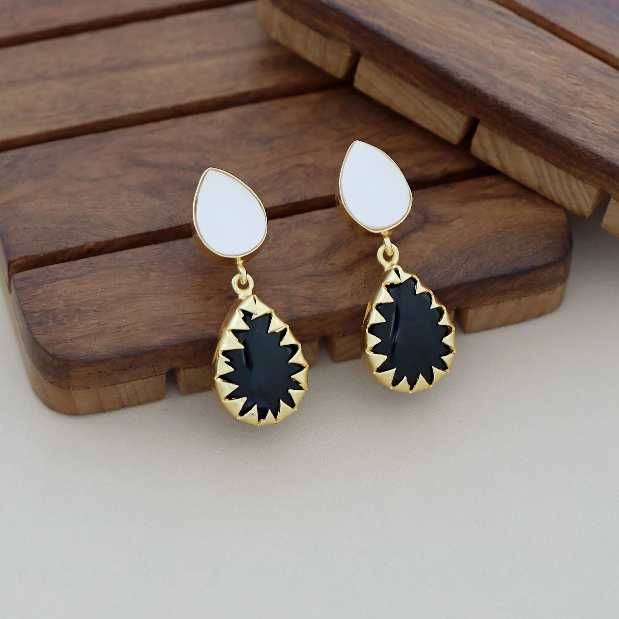 Dual Drop MOP Earring - Image 5
