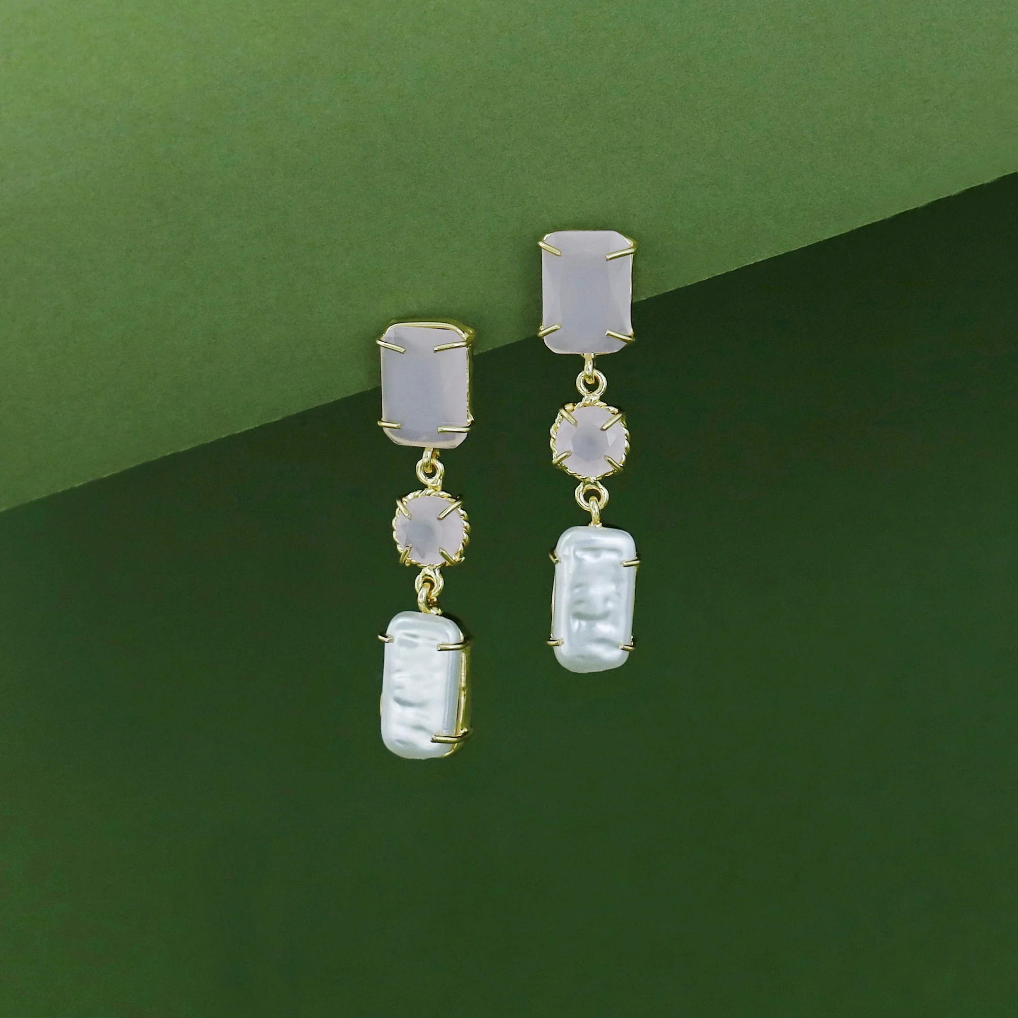 Dual Glossy + Baroque Claw Earring - Image 6