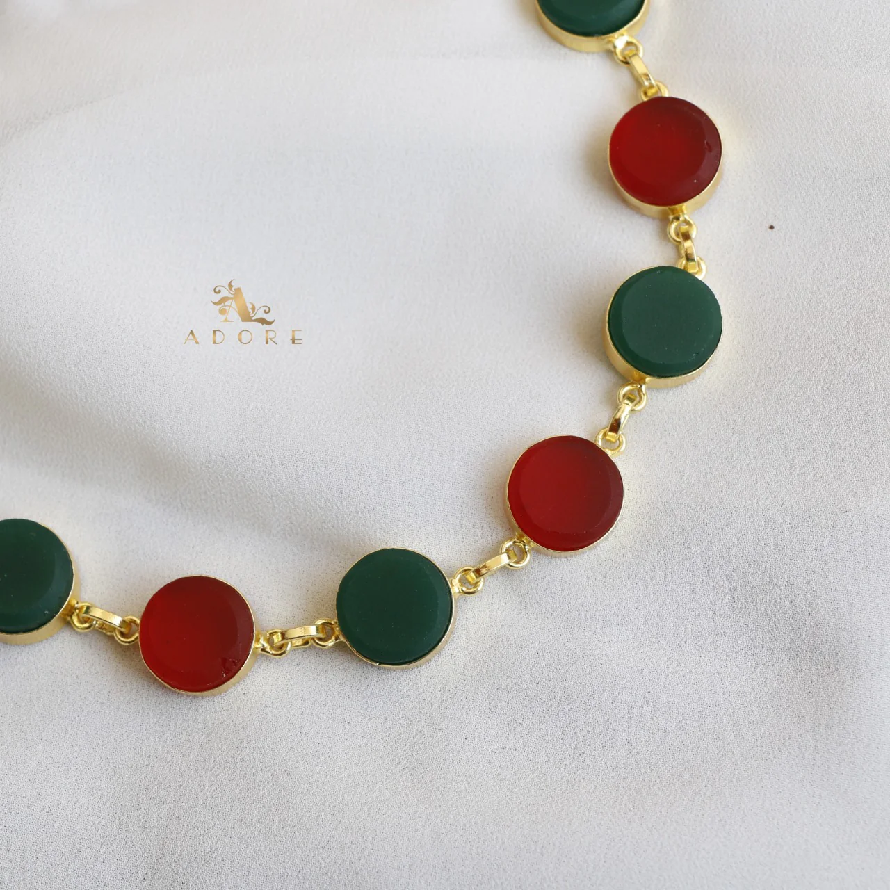 Dual Tone Neckpiece (Green + Maroon) - Image 4