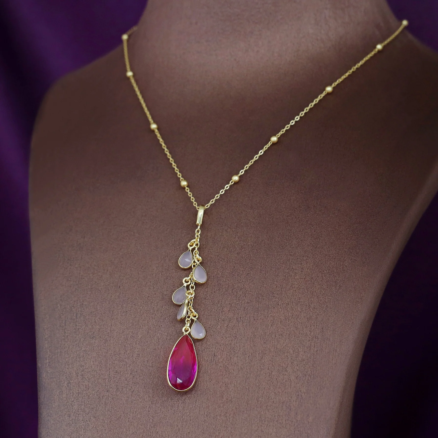 Edytha Drop Glossy Neckpiece - Image 2