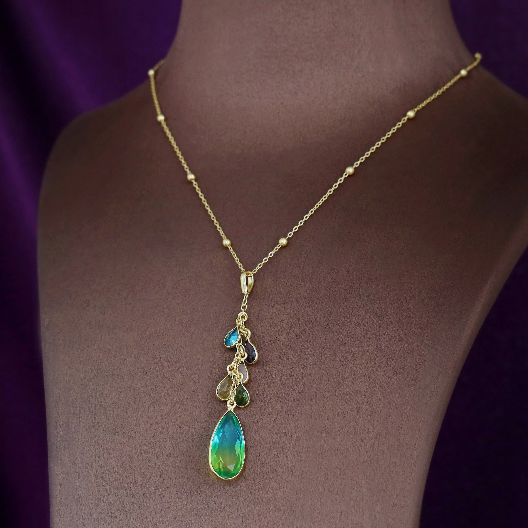 Edytha Drop Glossy Neckpiece - Image 3