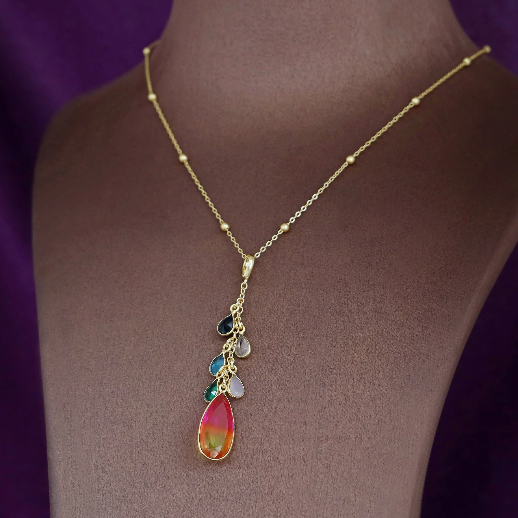 Edytha Drop Glossy Neckpiece - Image 4