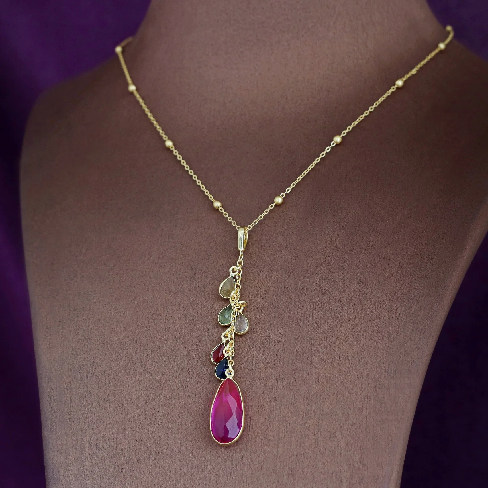 Edytha Drop Glossy Neckpiece - Image 5