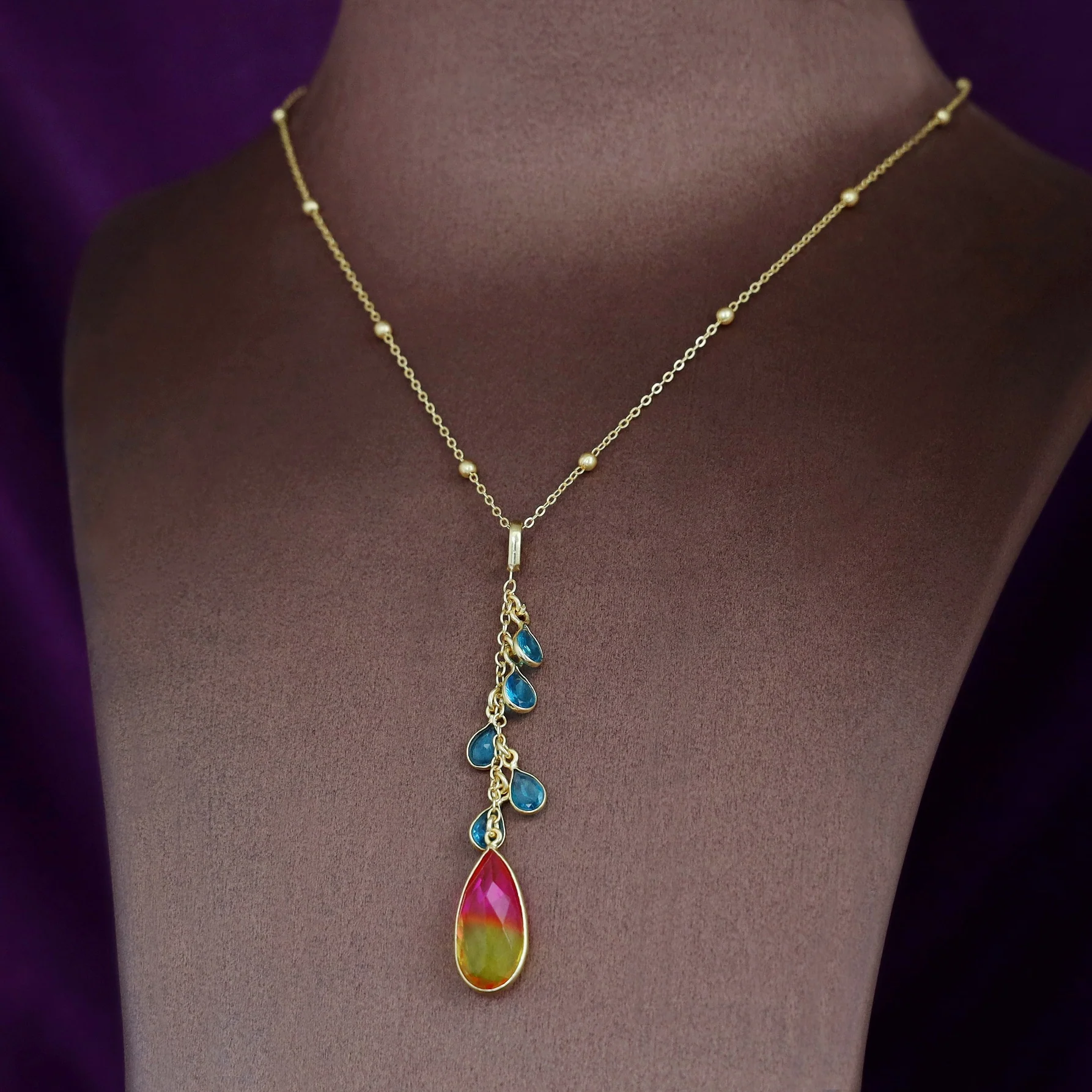 Edytha Drop Glossy Neckpiece - Image 6