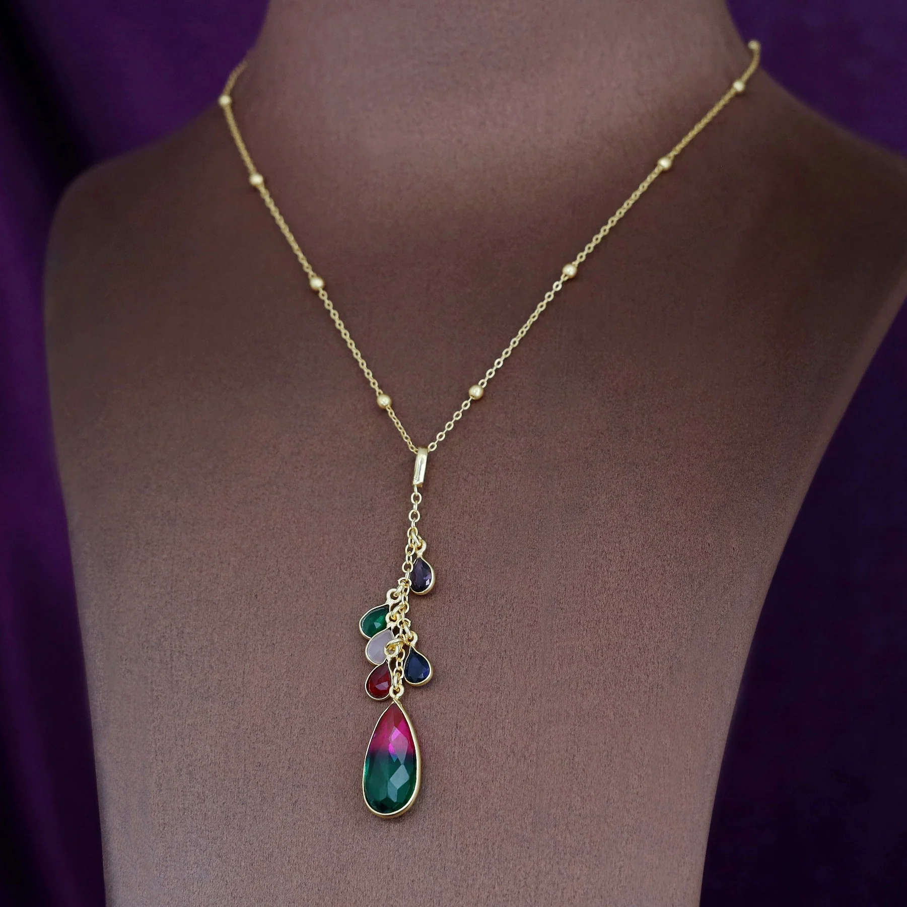 Edytha Drop Glossy Neckpiece - Image 7