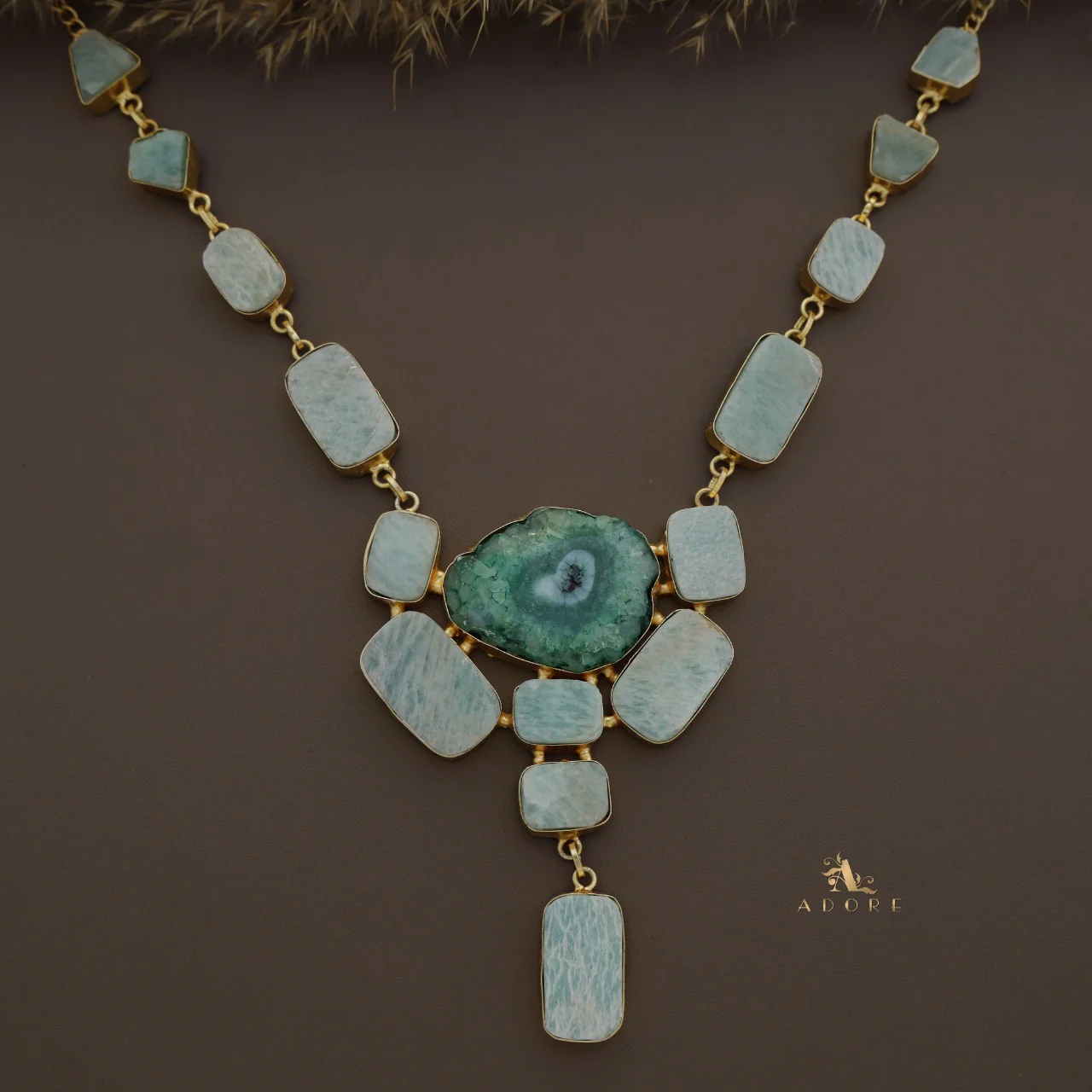 Elba Raw Stone + Agate Neckpiece - Image 3