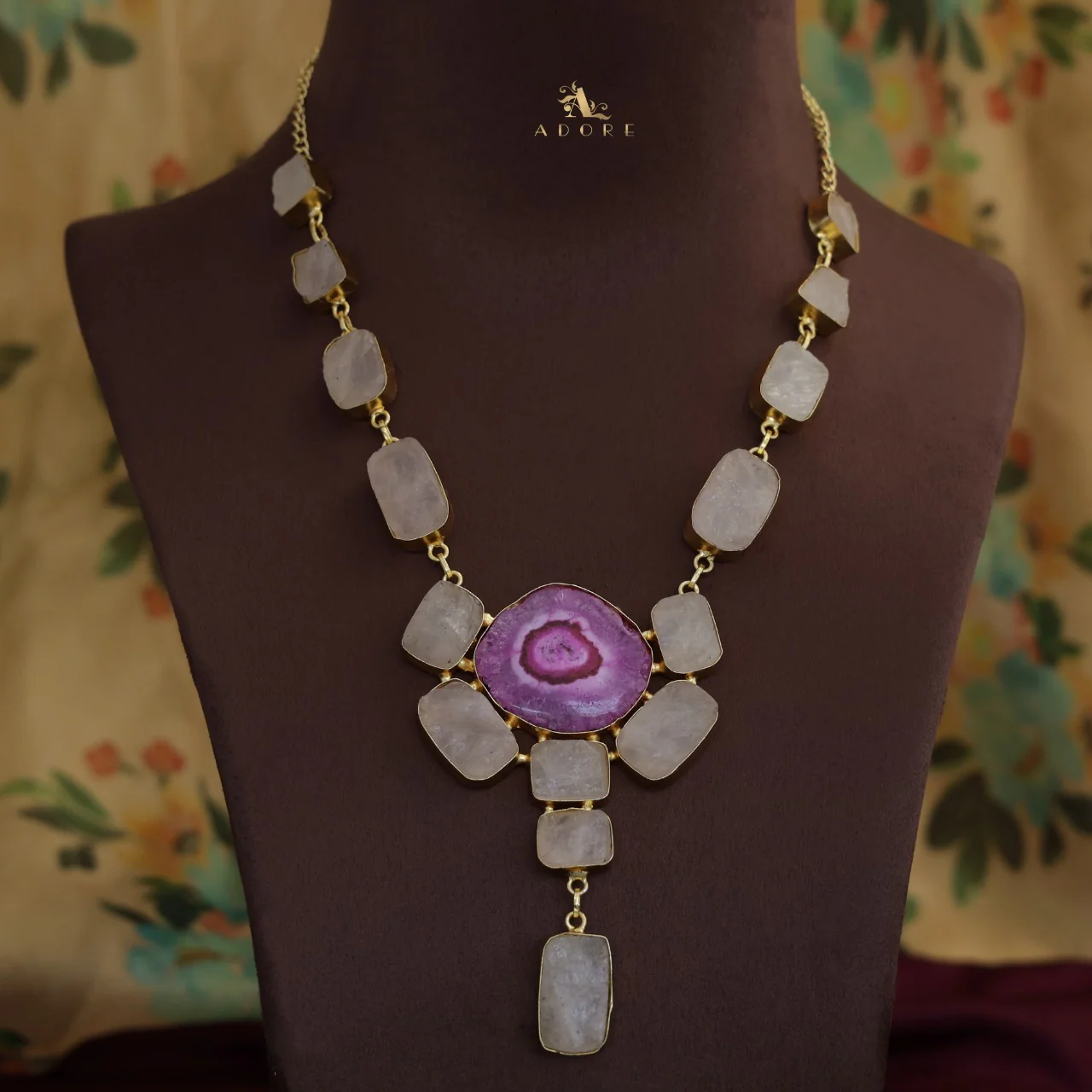 Elba Raw Stone + Agate Neckpiece - Image 4
