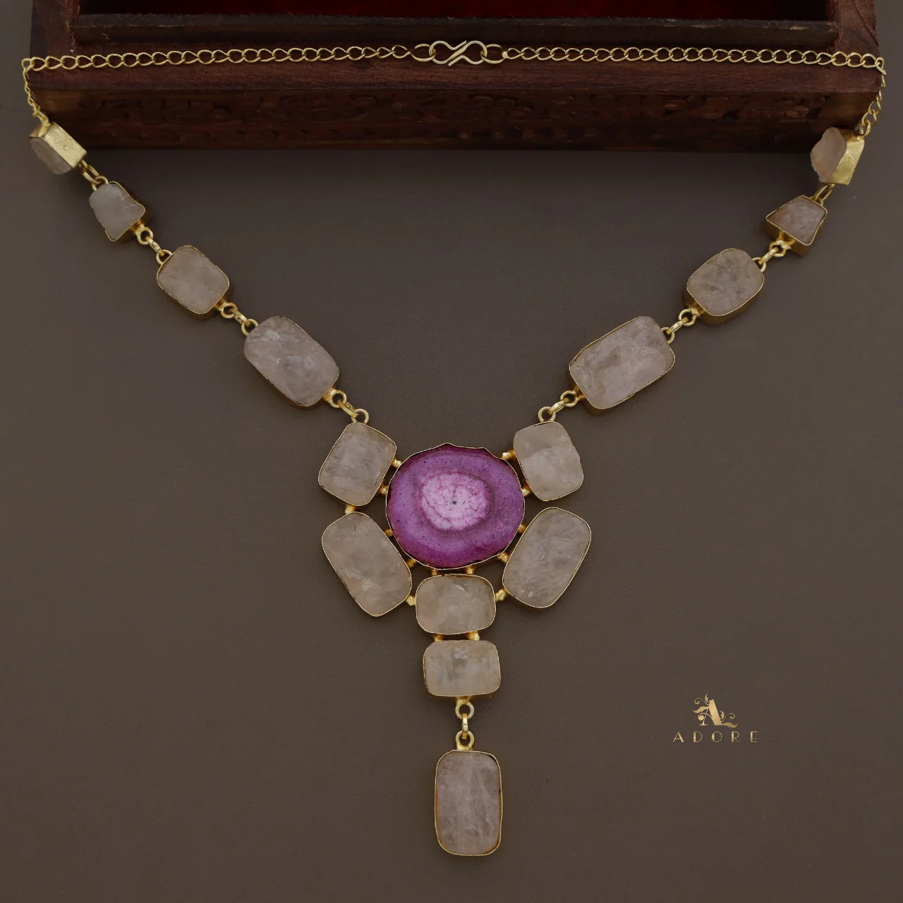 Elba Raw Stone + Agate Neckpiece - Image 5