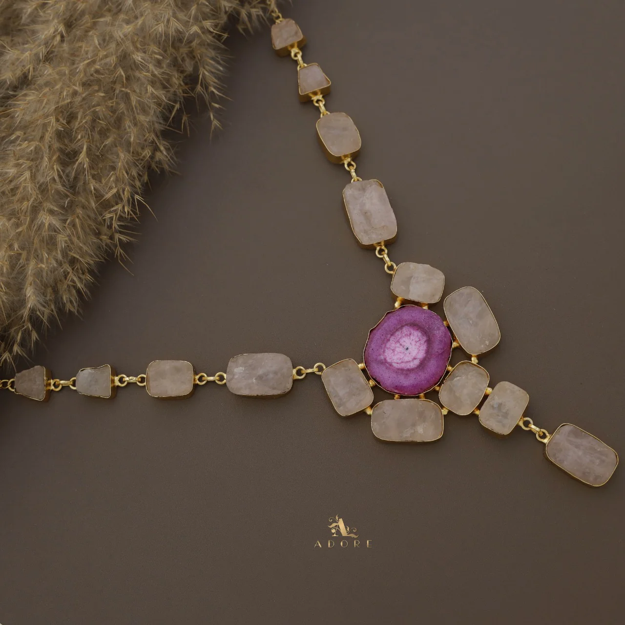 Elba Raw Stone + Agate Neckpiece - Image 6