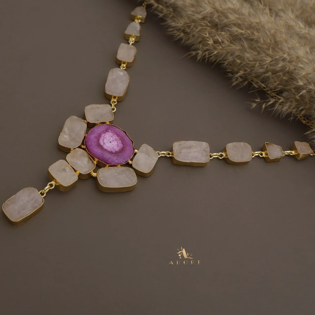 Elba Raw Stone + Agate Neckpiece - Image 7