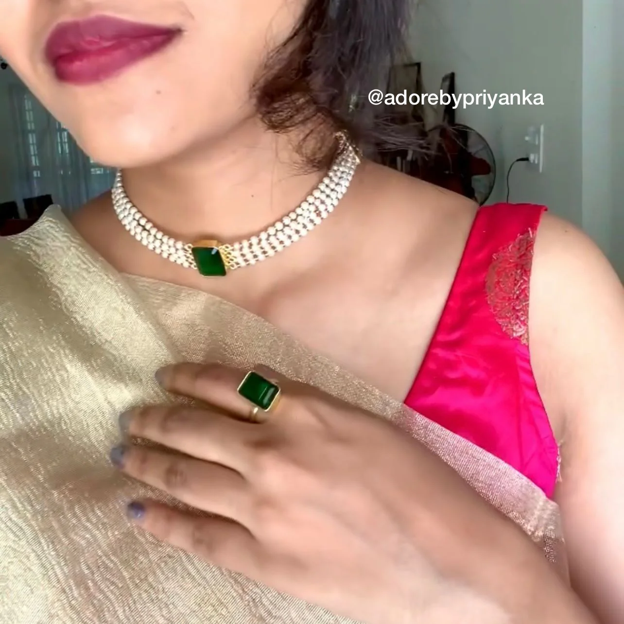 Elegant Pearl Choker Combo Set - Image 21