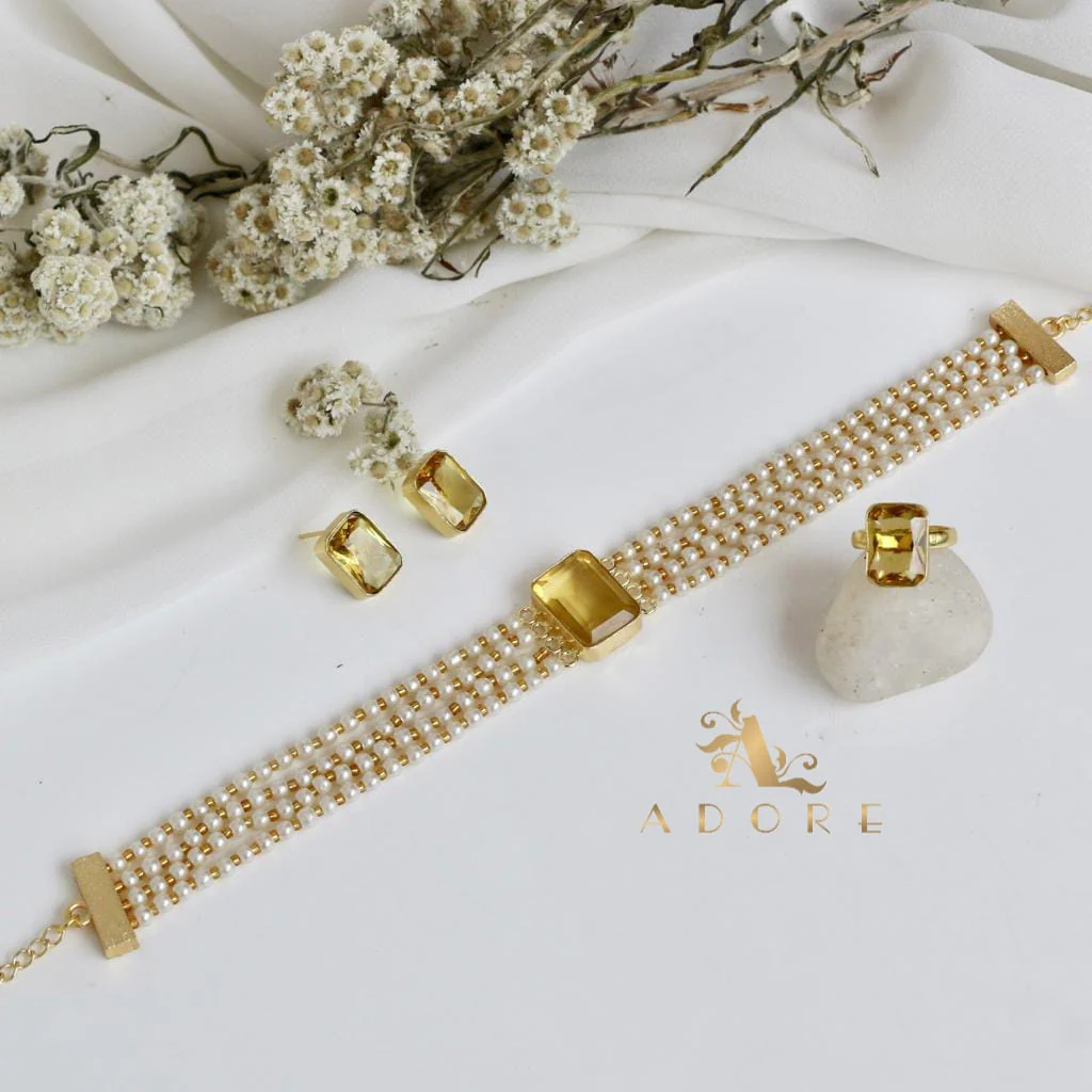 Elegant Pearl Choker Combo Set - Image 22