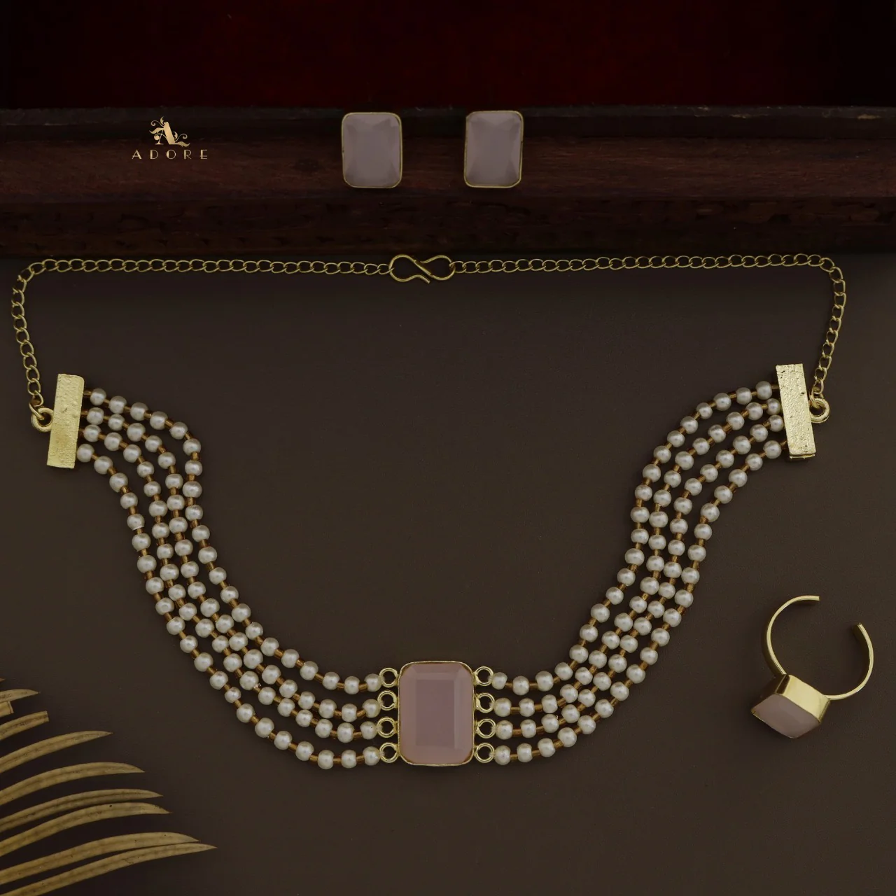 Elegant Pearl Choker Combo Set - Image 23