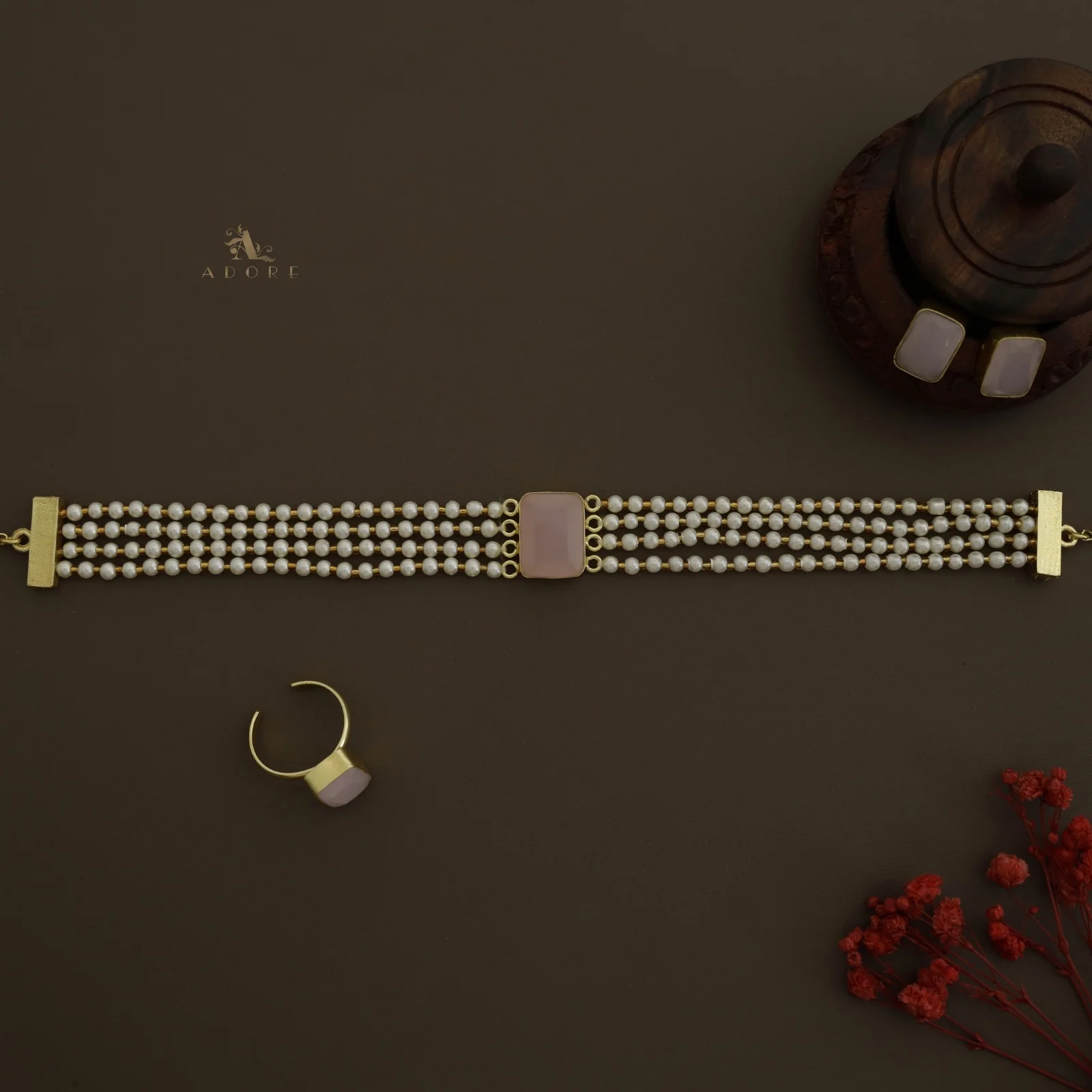 Elegant Pearl Choker Combo Set - Image 27